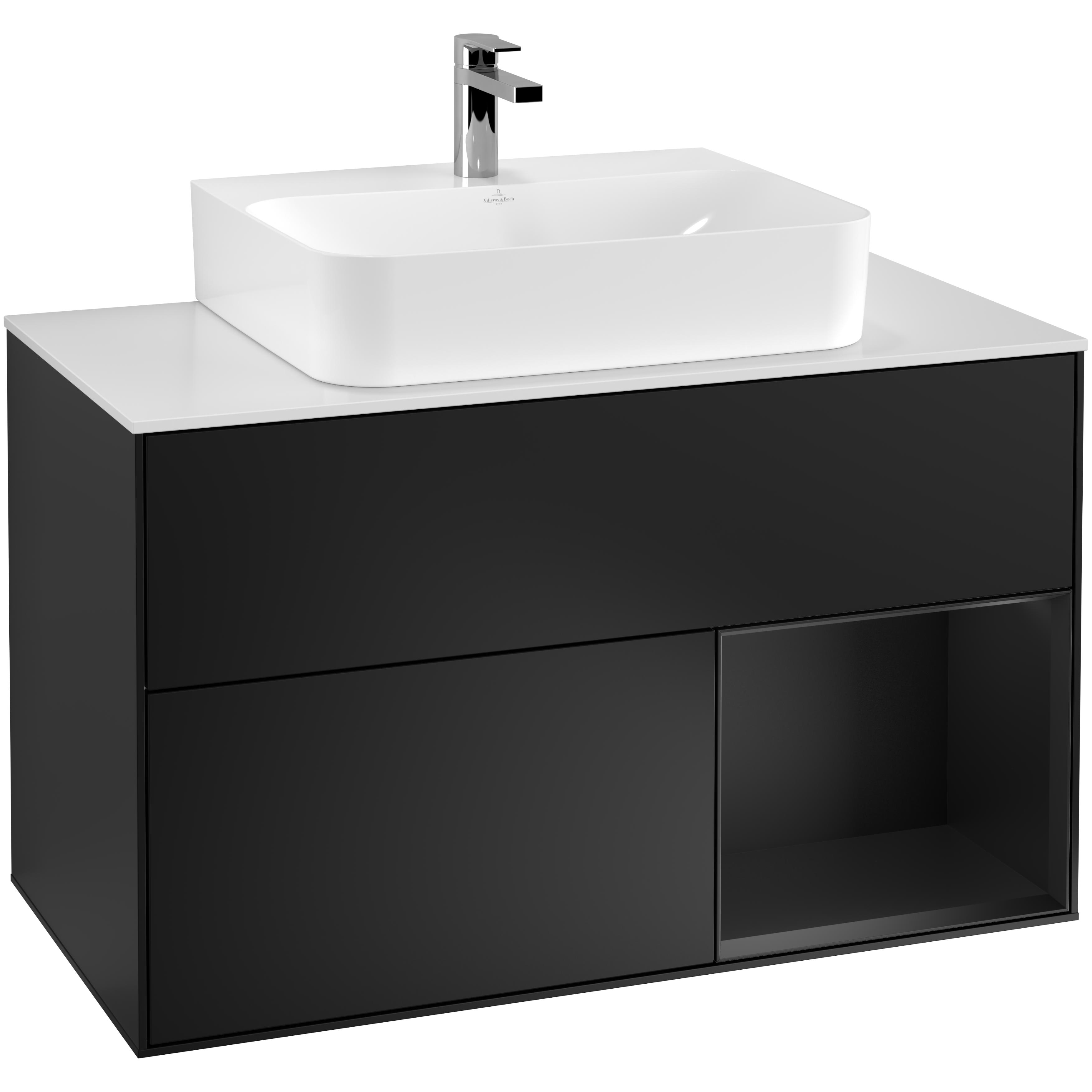 Tvättställsskåp Villeroy & Boch Finion med 2 Lådor Hylla och Bänkskiva för Centrerat Tvättställ