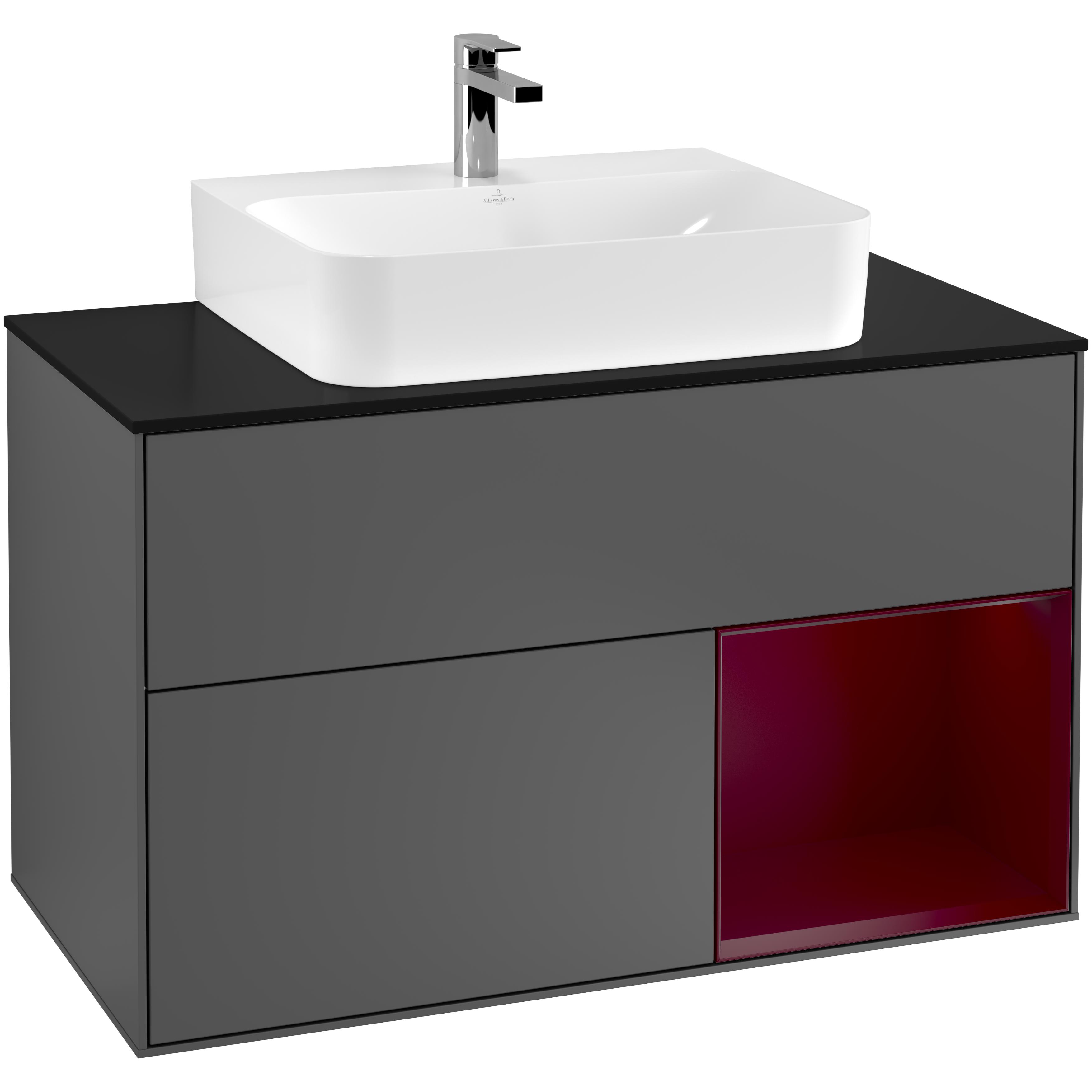 Tvättställsskåp Villeroy & Boch Finion med 2 Lådor Hylla och Bänkskiva för Centrerat Tvättställ