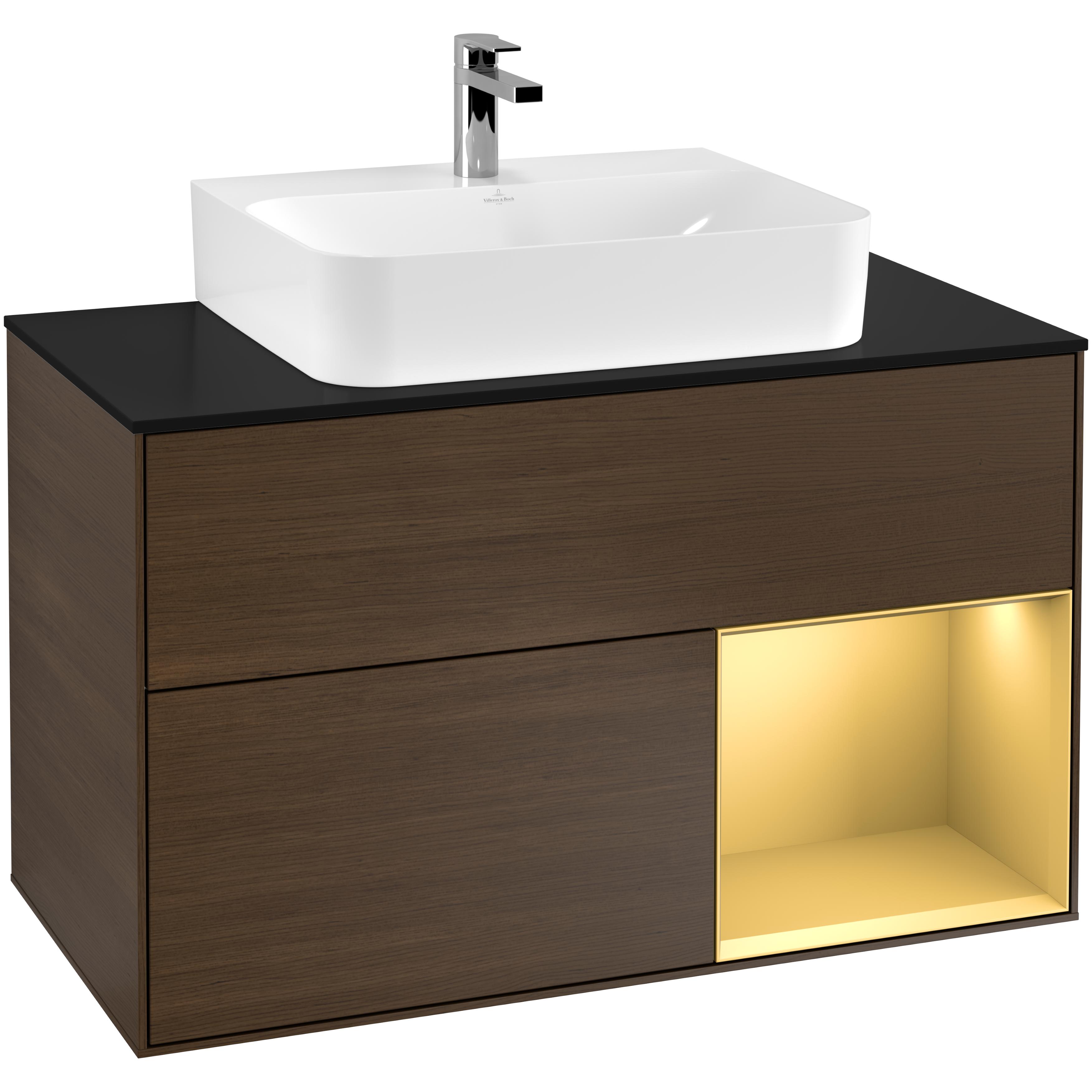 Tvättställsskåp Villeroy & Boch Finion med 2 Lådor Hylla och Bänkskiva för Centrerat Tvättställ