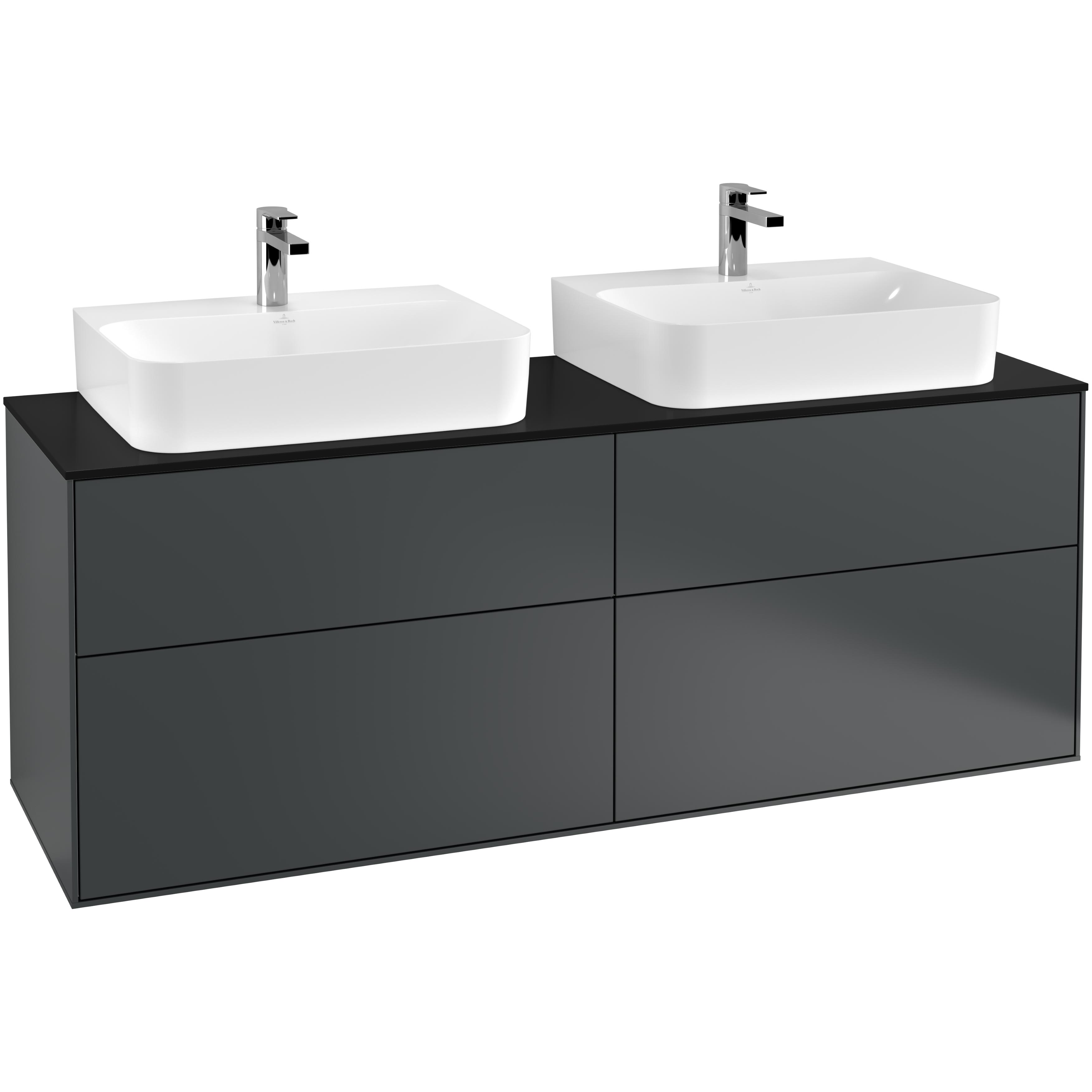 Tvättställsskåp Villeroy & Boch Finion med 4 Lådor och Bänkskiva för Två Tvättställ | badrum - badrumsmobler - tvattstallsskap-och-kommod | KakelKungen