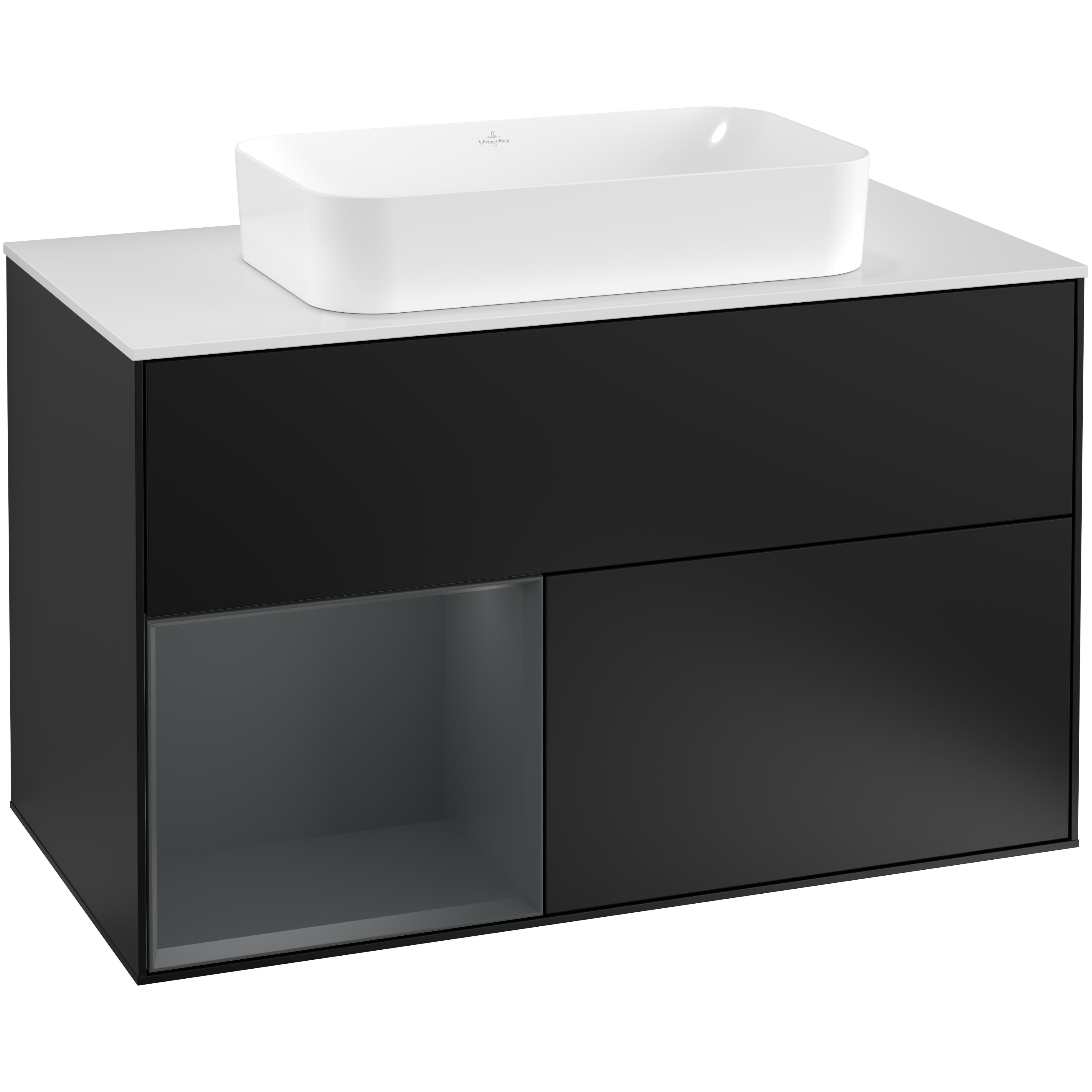 Tvättställsskåp Villeroy & Boch Finion med 2 Lådor Hylla och Bänkskiva för Fristående Tvättställ | badrum - badrumsmobler - tvattstallsskap-och-kommod | KakelKungen