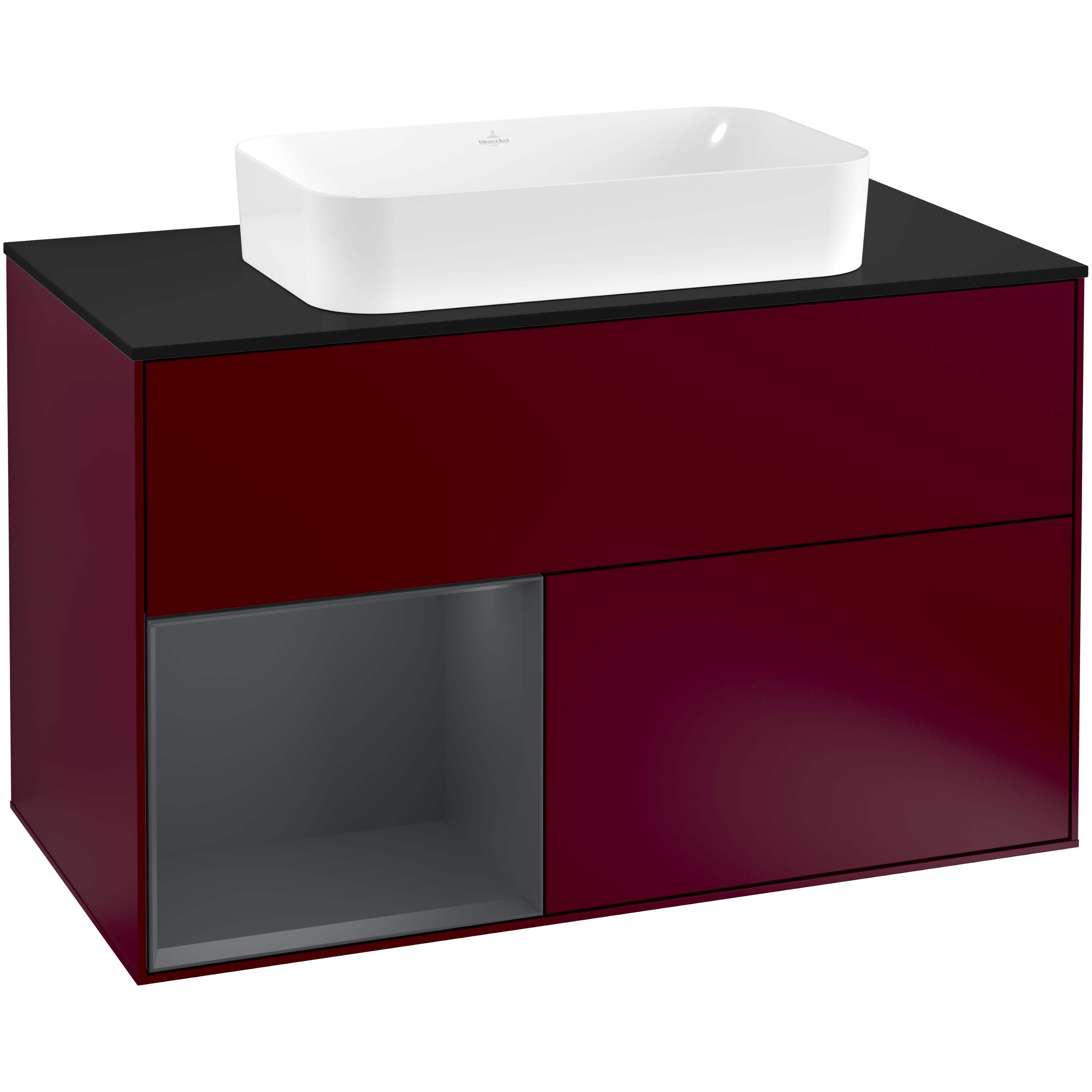 Tvättställsskåp Villeroy & Boch Finion med 2 Lådor Hylla och Bänkskiva för Fristående Tvättställ | badrum - badrumsmobler - tvattstallsskap-och-kommod | KakelKungen