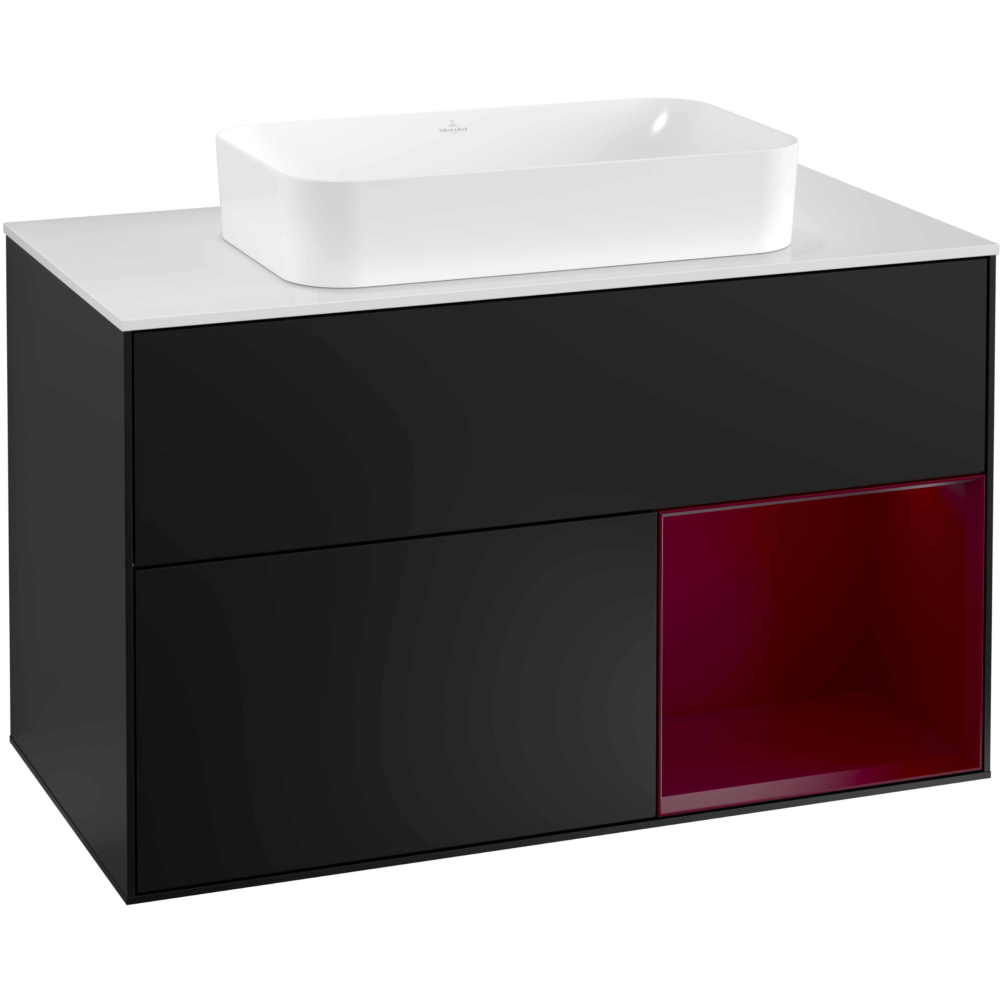 Tvättställsskåp Villeroy & Boch Finion med 2 Lådor Hylla och Bänkskiva för Fristående Tvättställ | badrum - badrumsmobler - tvattstallsskap-och-kommod | KakelKungen