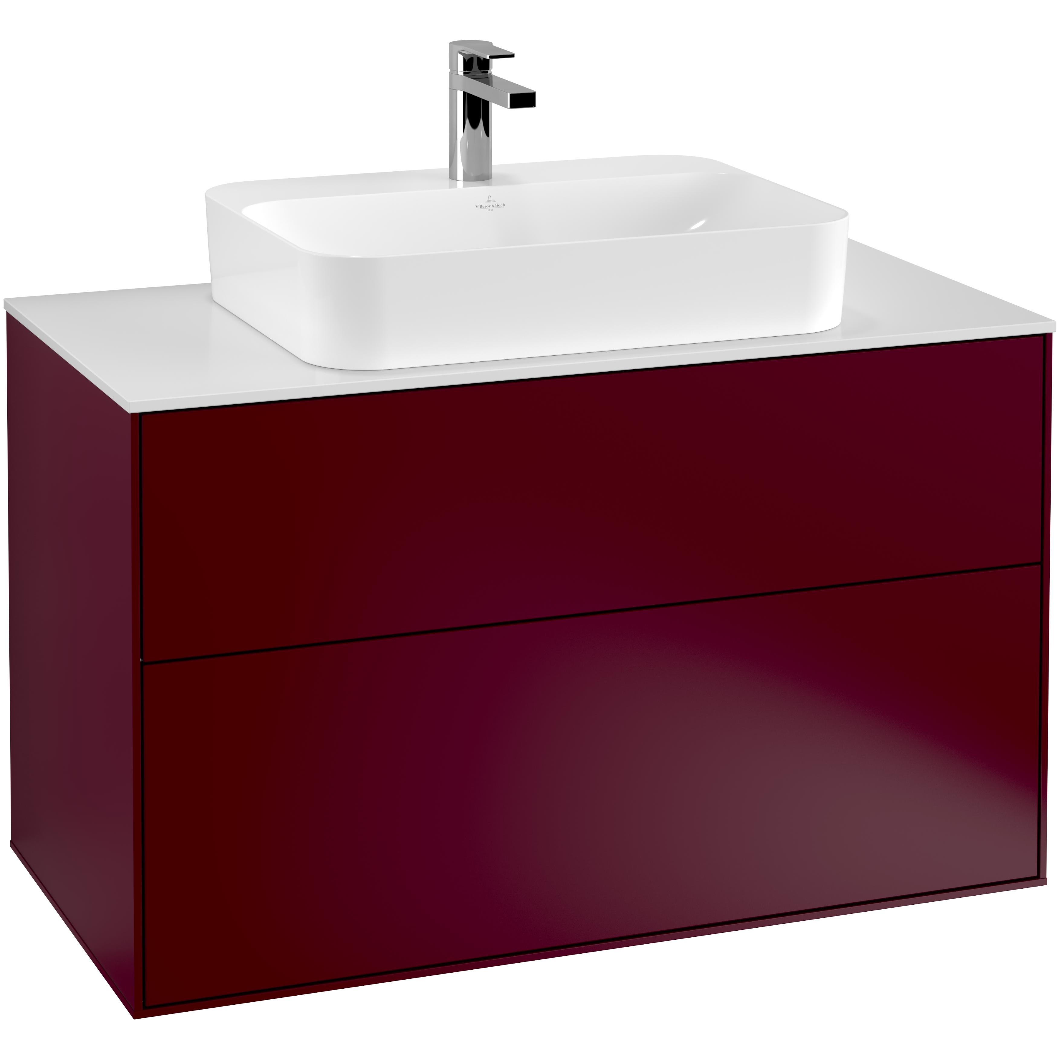 Tvättställsskåp Villeroy & Boch Finion med 2 Lådor och Bänkskiva för Ytmonterat Tvättställ | badrum - badrumsmobler - tvattstallsskap-och-kommod | KakelKungen