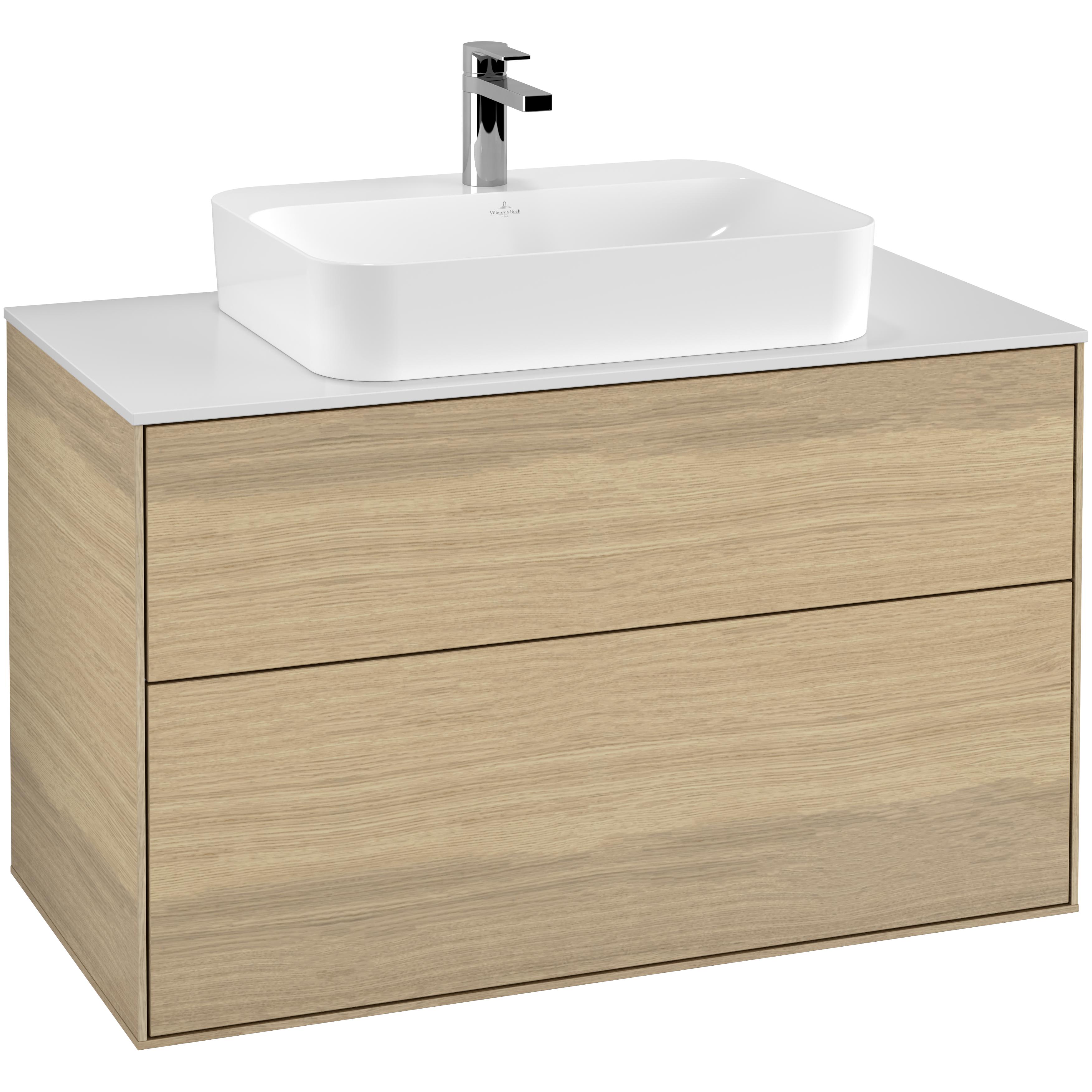 Tvättställsskåp Villeroy & Boch Finion med 2 Lådor och Bänkskiva för Ytmonterat Tvättställ