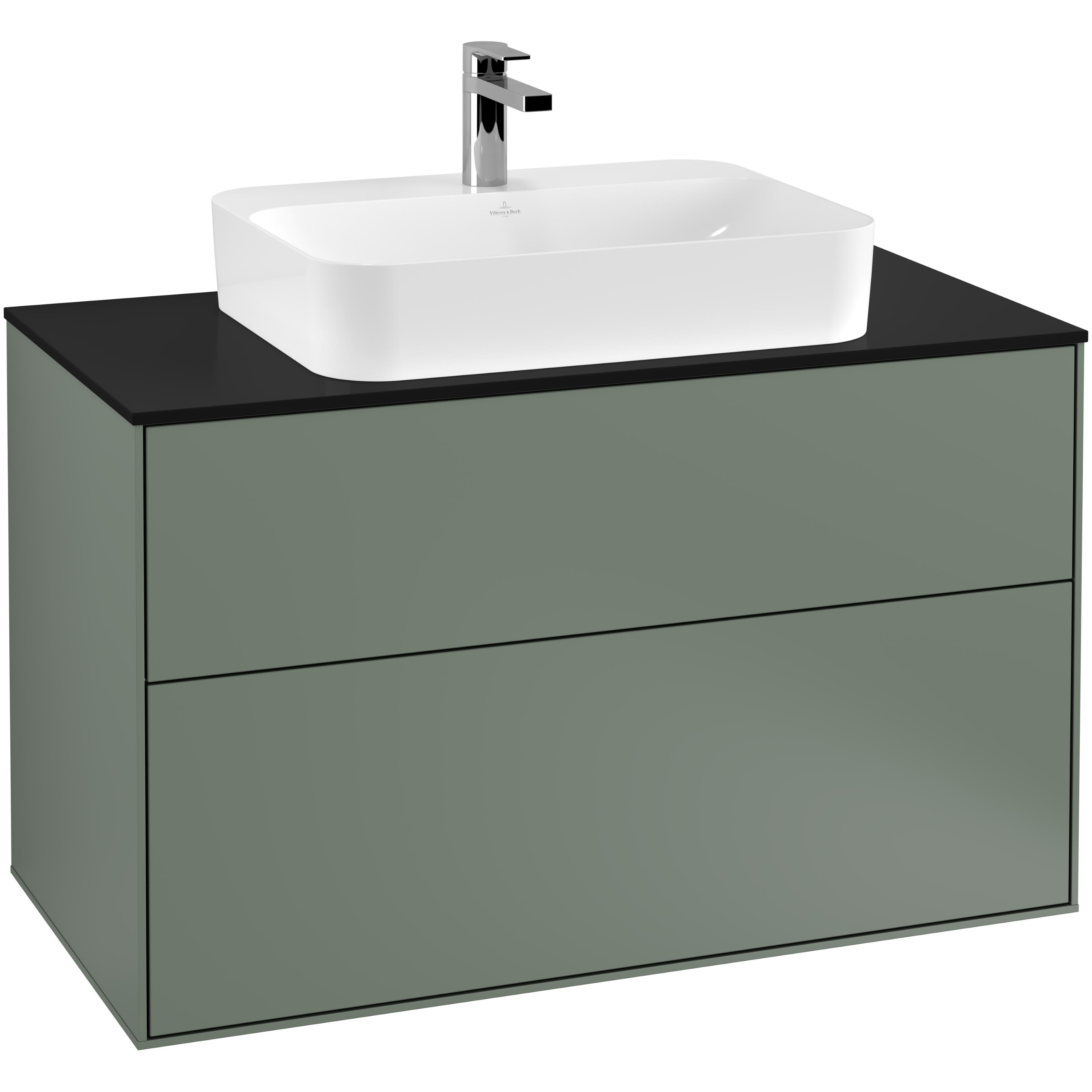 Tvättställsskåp Villeroy & Boch Finion med 2 Lådor och Bänkskiva för Ytmonterat Tvättställ | badrum - badrumsmobler - tvattstallsskap-och-kommod | KakelKungen