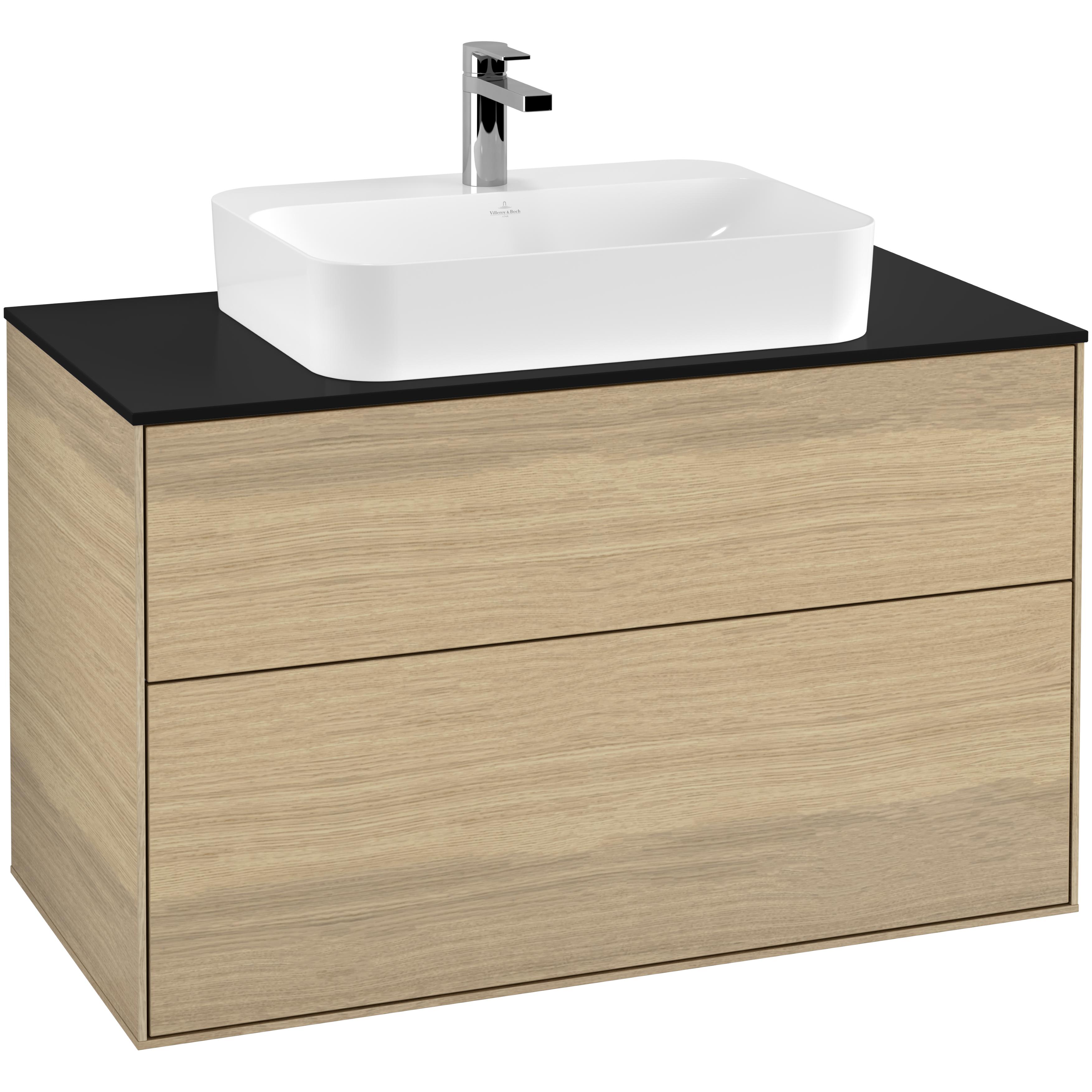 Tvättställsskåp Villeroy & Boch Finion med 2 Lådor och Bänkskiva för Ytmonterat Tvättställ | badrum - badrumsmobler - tvattstallsskap-och-kommod | KakelKungen