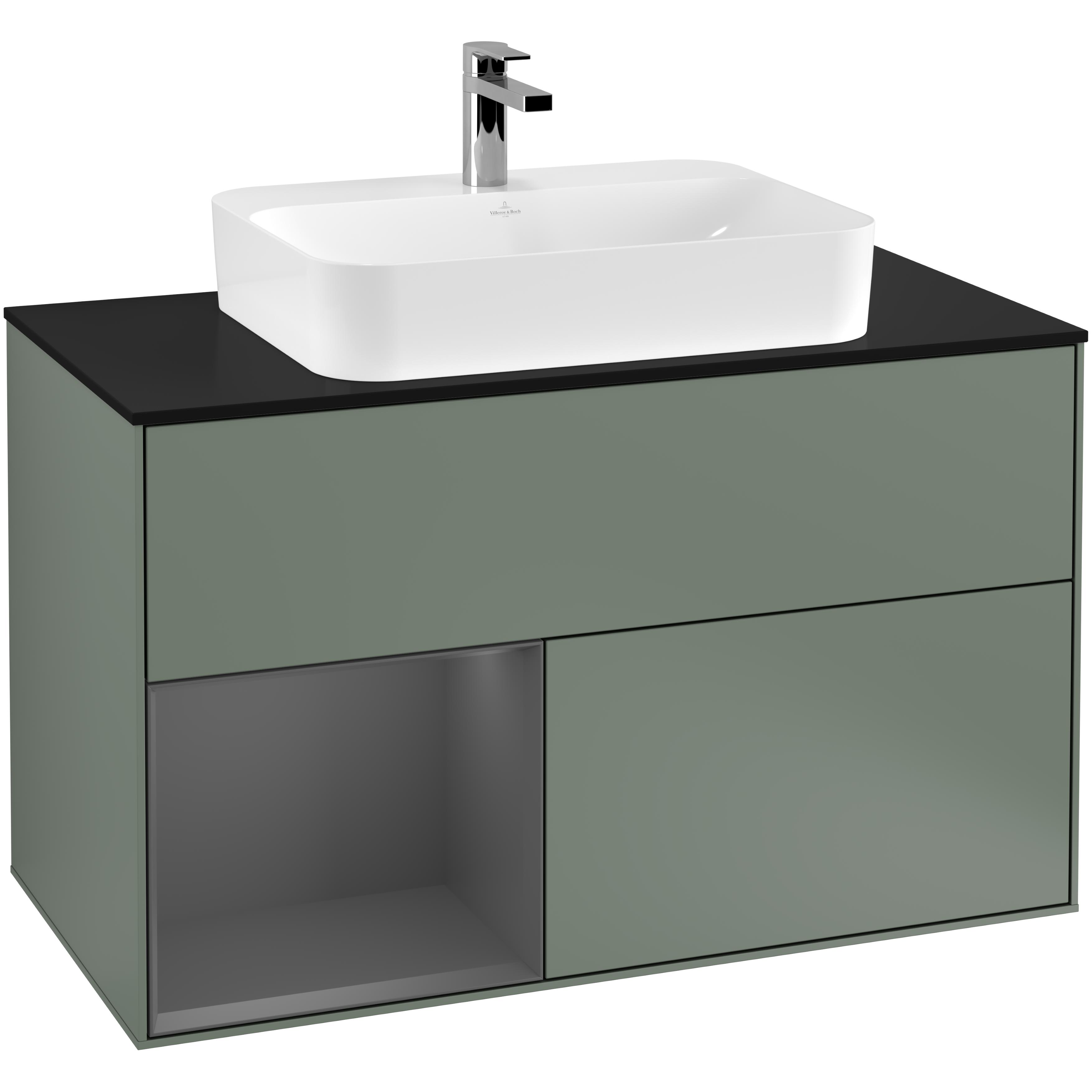 Tvättställsskåp Villeroy & Boch Finion med 2 Lådor Hylla och Bänkskiva för Ytmonterat Tvättställ | badrum - badrumsmobler - tvattstallsskap-och-kommod | KakelKungen