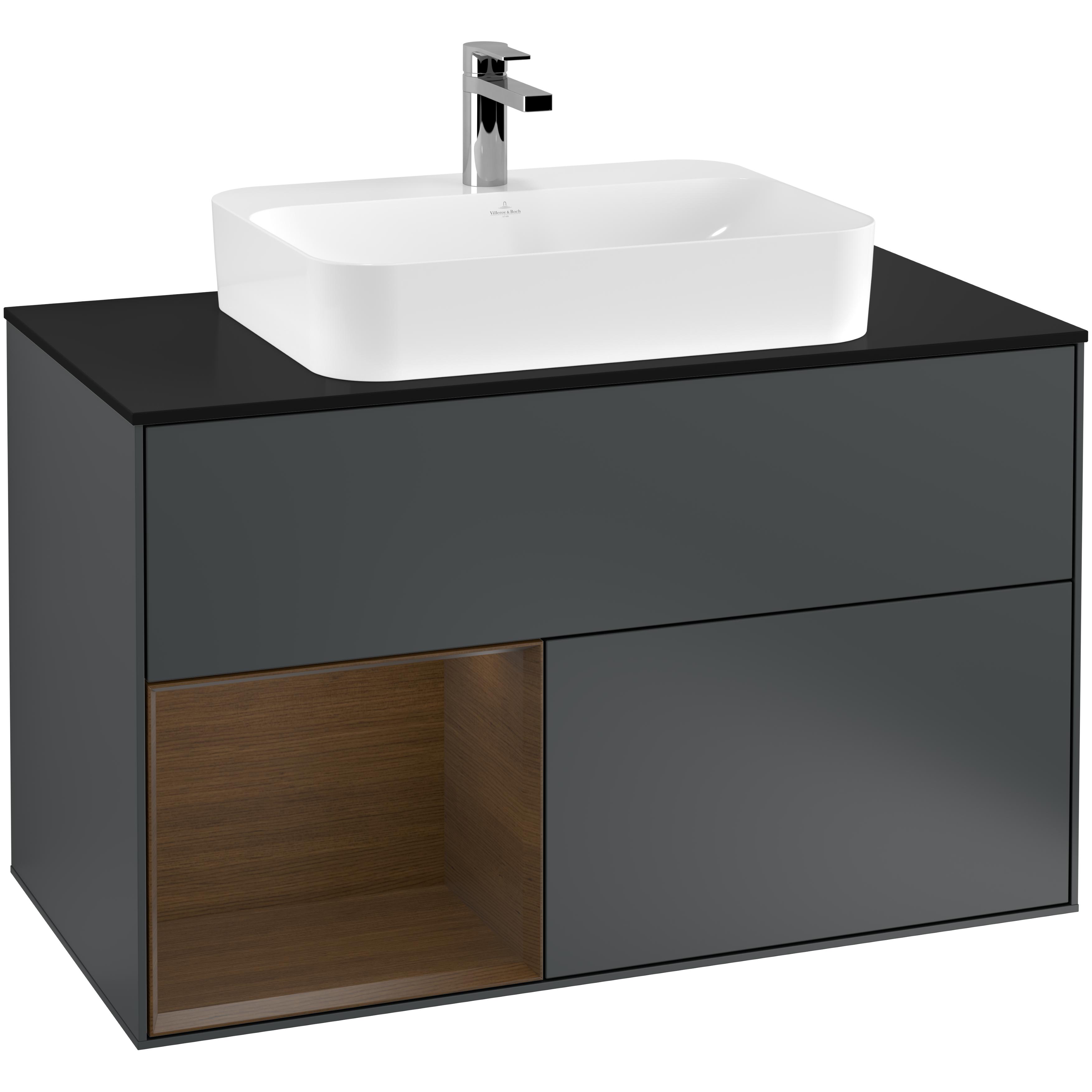 Tvättställsskåp Villeroy & Boch Finion med 2 Lådor Hylla och Bänkskiva för Ytmonterat Tvättställ | badrum - badrumsmobler - tvattstallsskap-och-kommod | KakelKungen