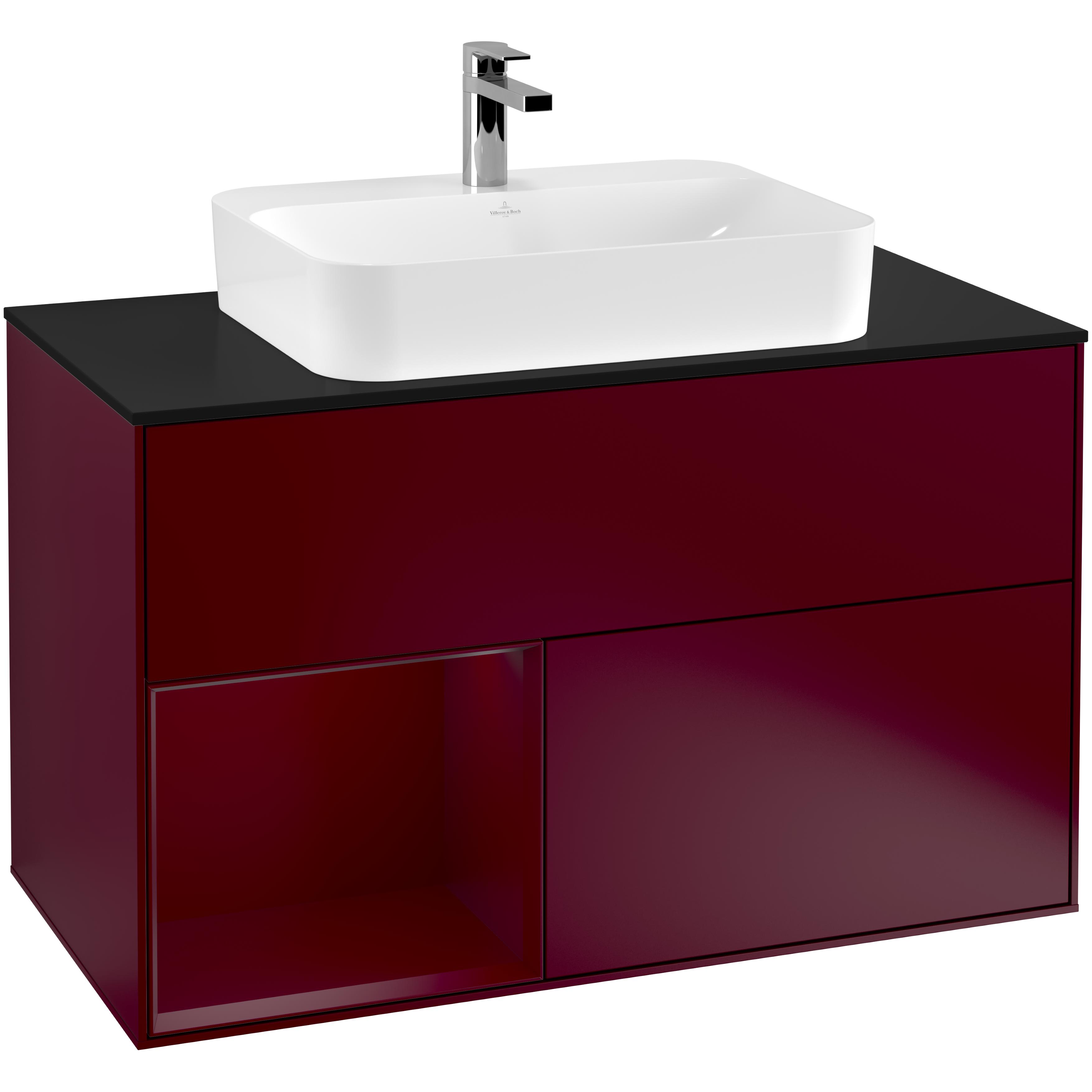 Tvättställsskåp Villeroy & Boch Finion med 2 Lådor Hylla och Bänkskiva för Ytmonterat Tvättställ | badrum - badrumsmobler - tvattstallsskap-och-kommod | KakelKungen