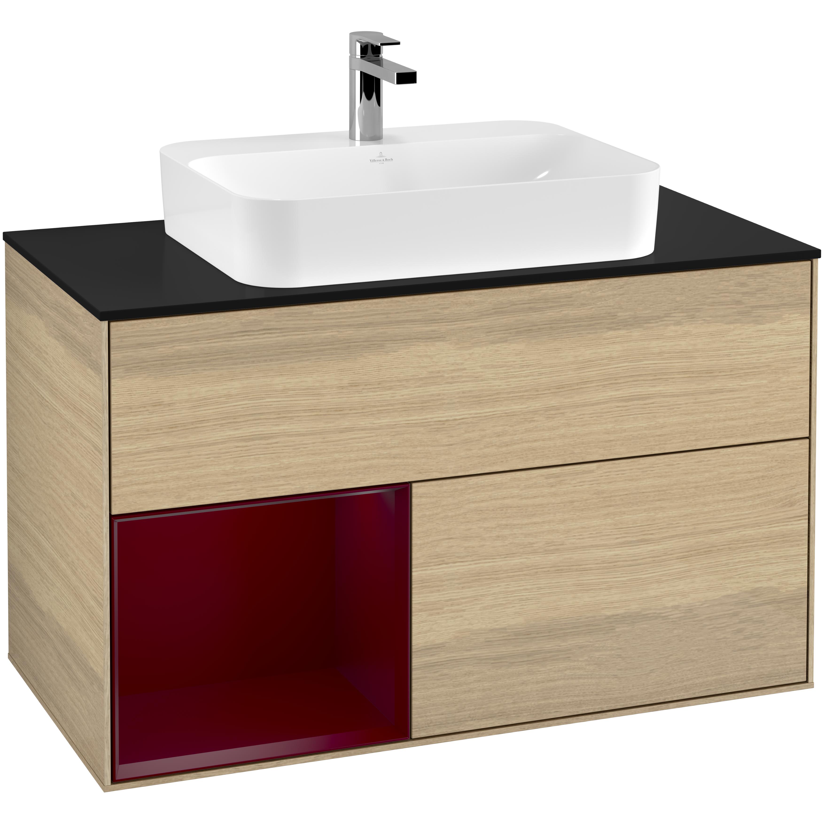 Tvättställsskåp Villeroy & Boch Finion med 2 Lådor Hylla och Bänkskiva för Ytmonterat Tvättställ | badrum - badrumsmobler - tvattstallsskap-och-kommod | KakelKungen