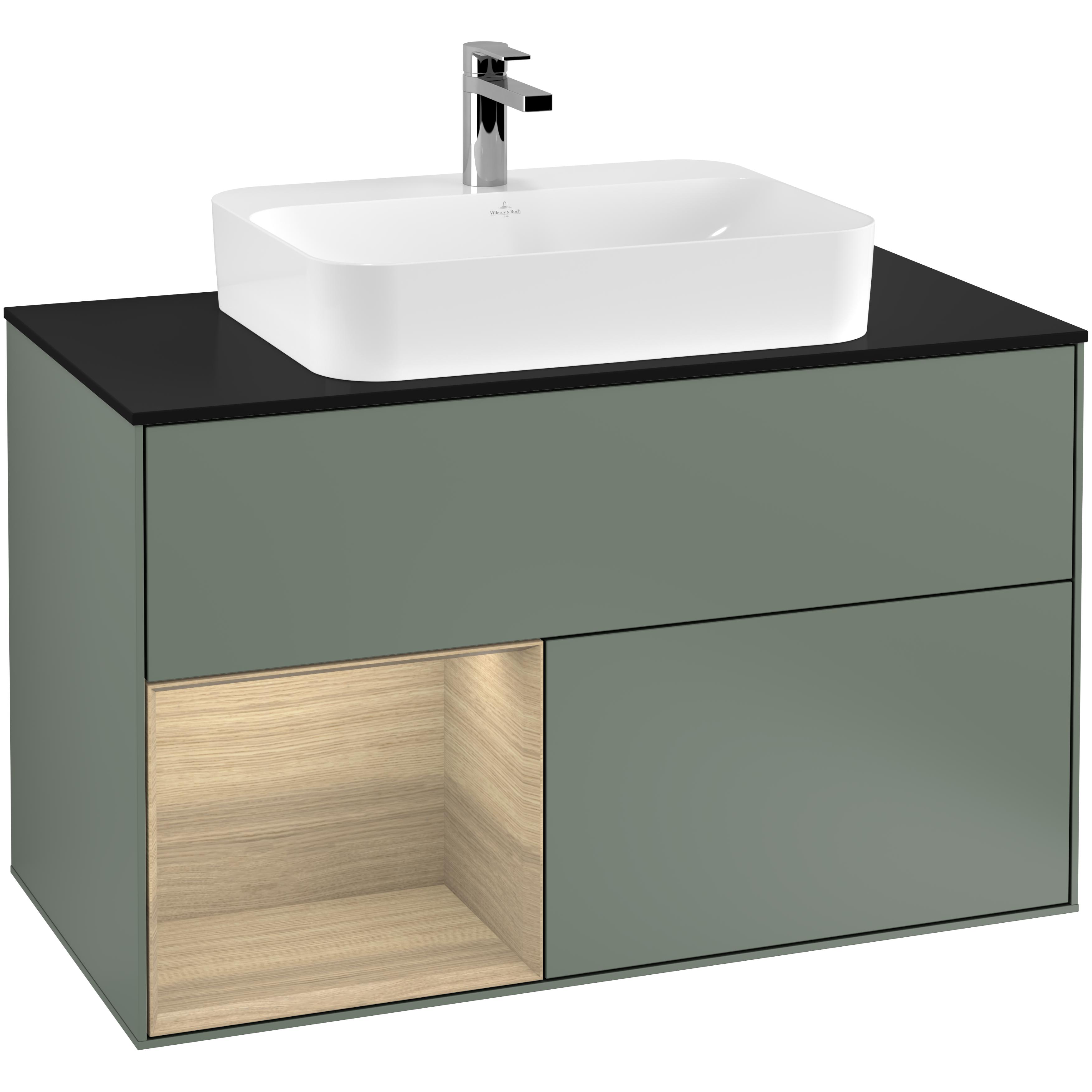 Tvättställsskåp Villeroy & Boch Finion med 2 Lådor Hylla och Bänkskiva för Ytmonterat Tvättställ | badrum - badrumsmobler - tvattstallsskap-och-kommod | KakelKungen