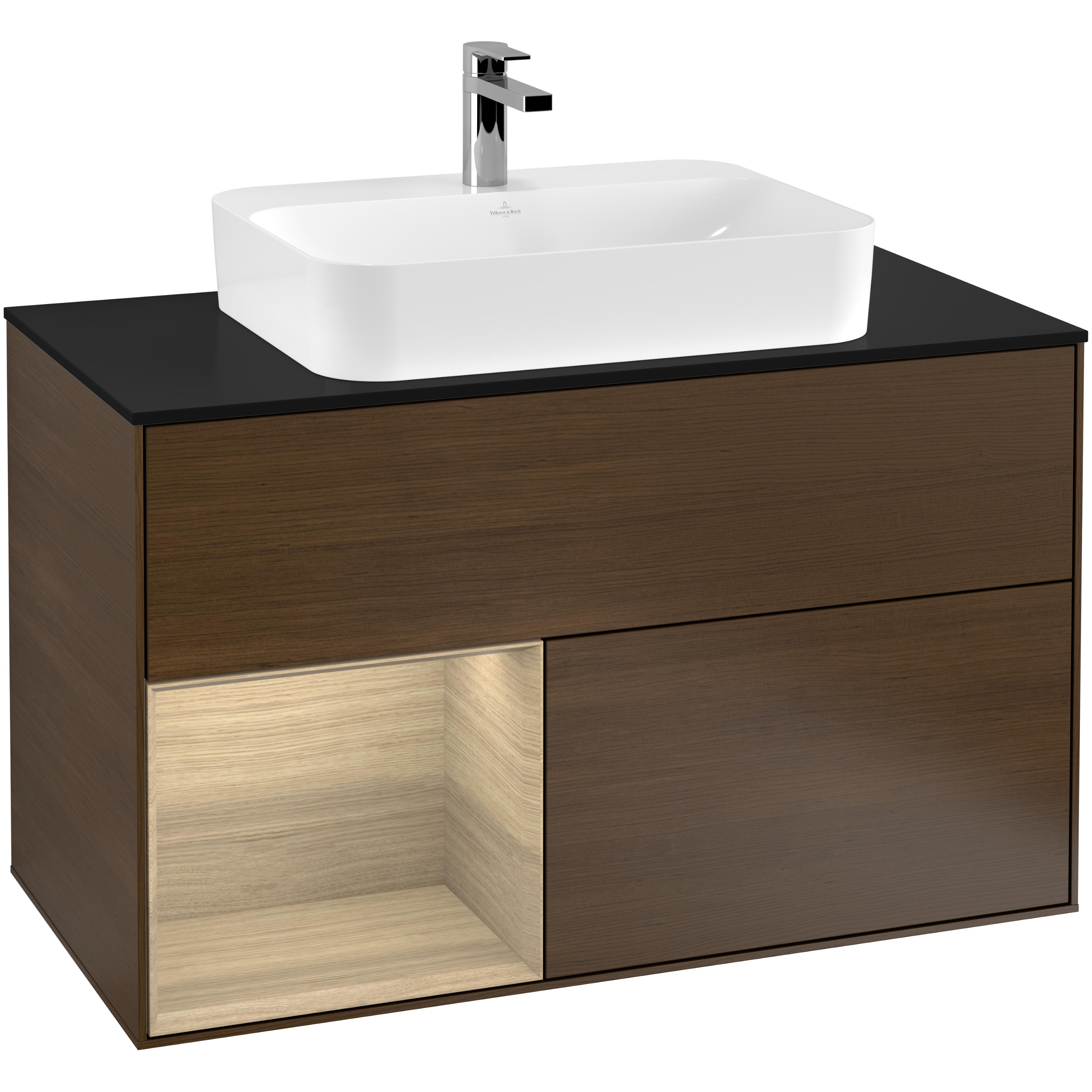 Tvättställsskåp Villeroy & Boch Finion med 2 Lådor Hylla och Bänkskiva för Ytmonterat Tvättställ | badrum - badrumsmobler - tvattstallsskap-och-kommod | KakelKungen