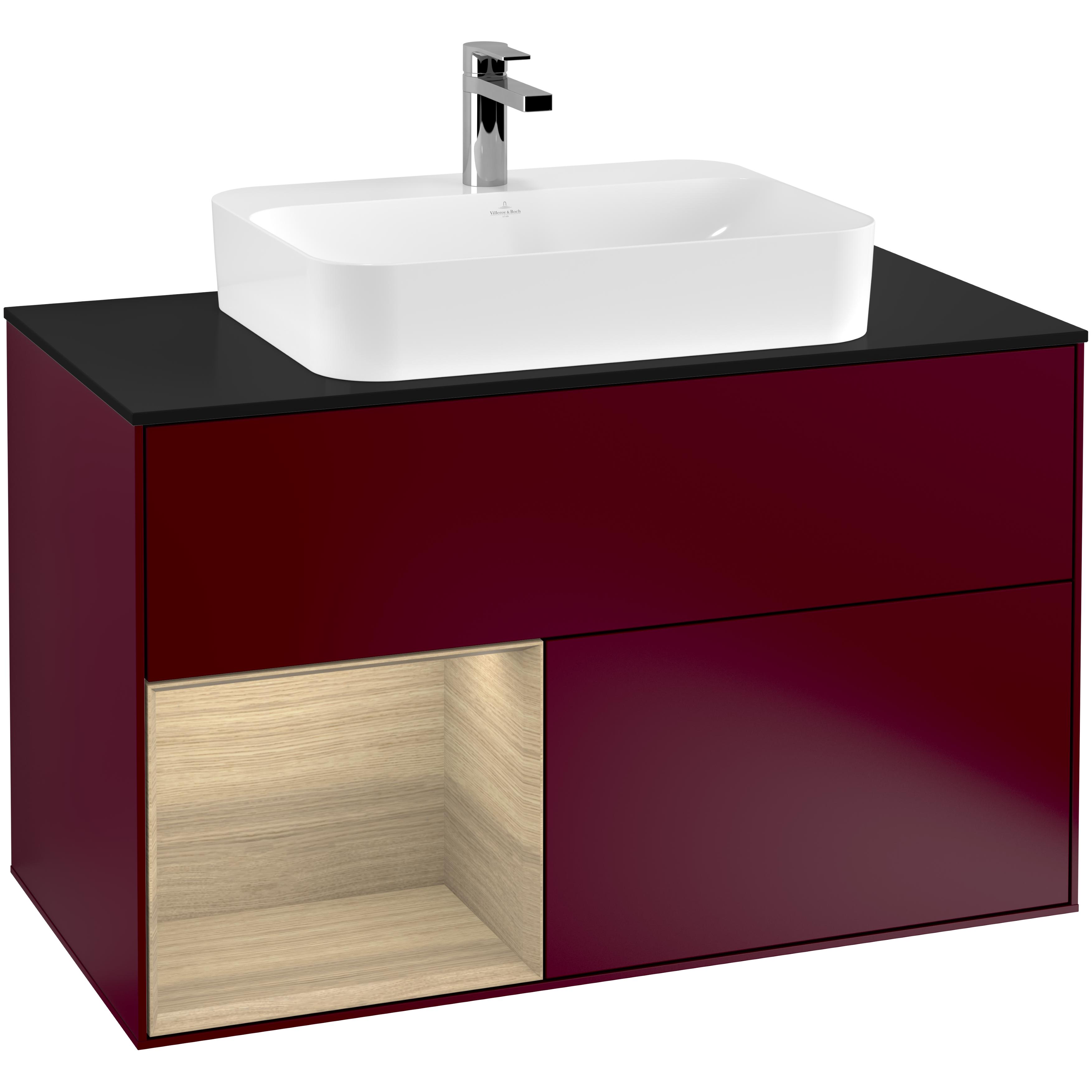 Tvättställsskåp Villeroy & Boch Finion med 2 Lådor Hylla och Bänkskiva för Ytmonterat Tvättställ | badrum - badrumsmobler - tvattstallsskap-och-kommod | KakelKungen