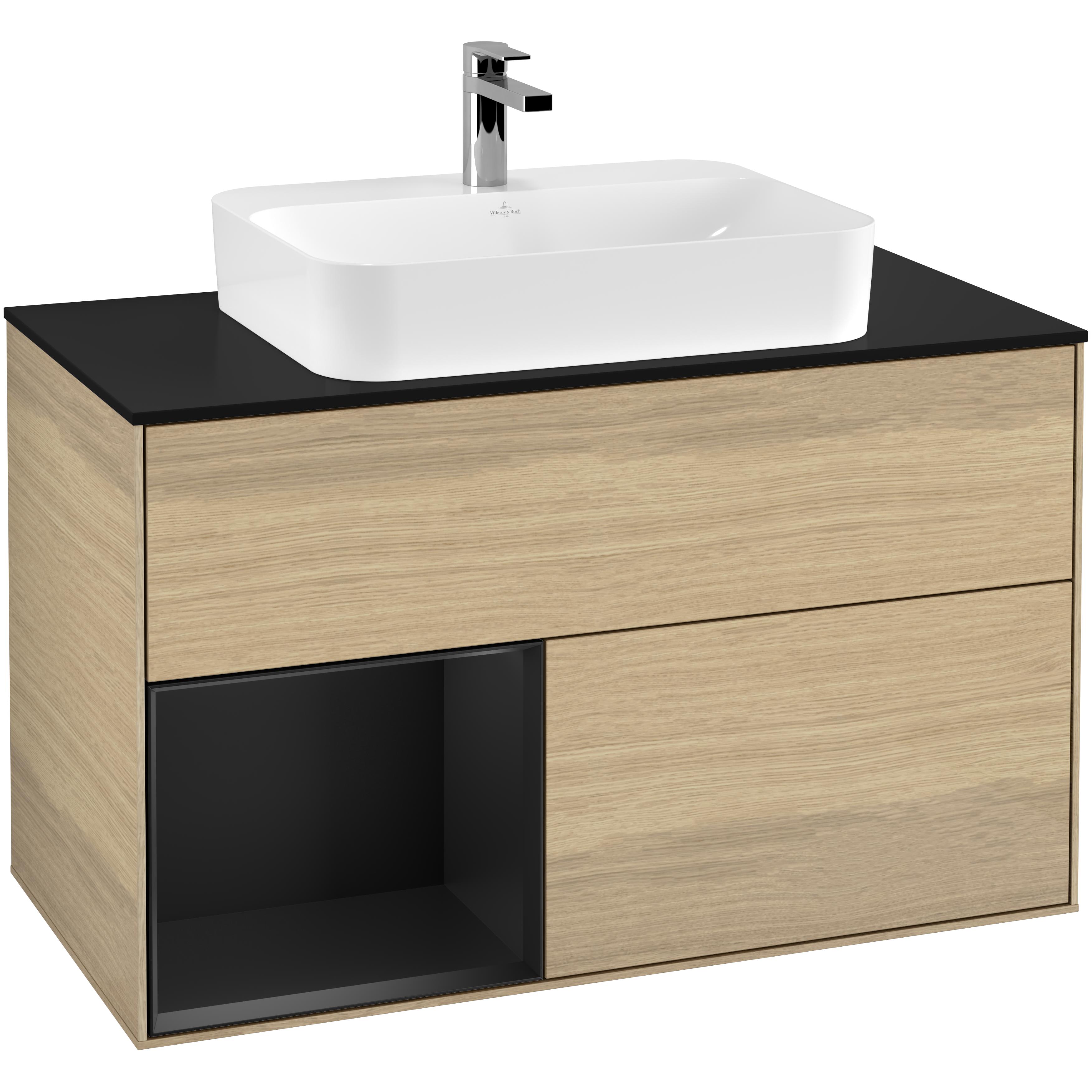 Tvättställsskåp Villeroy & Boch Finion med 2 Lådor Hylla och Bänkskiva för Ytmonterat Tvättställ | badrum - badrumsmobler - tvattstallsskap-och-kommod | KakelKungen