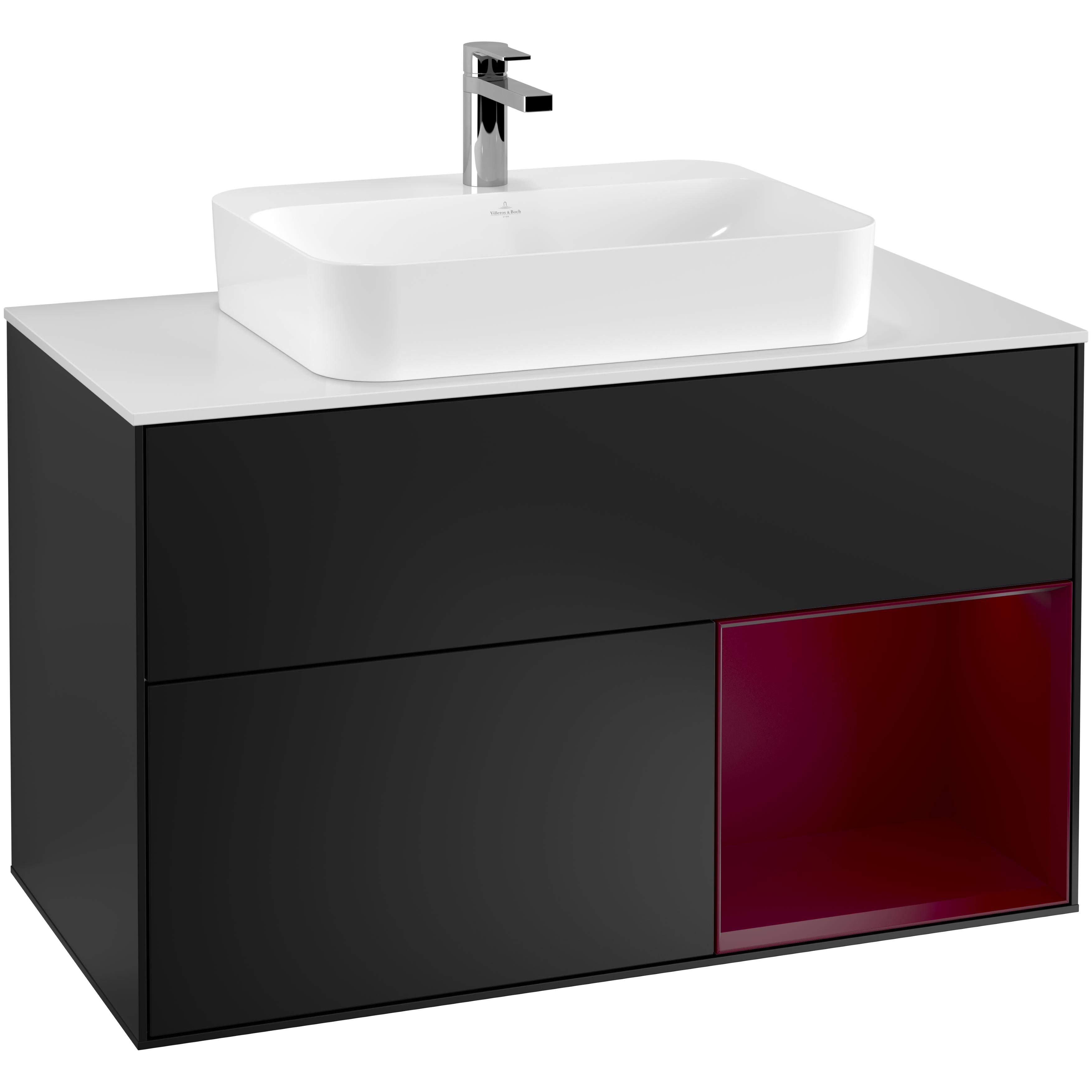 Tvättställsskåp Villeroy & Boch Finion med 2 Lådor Hylla och Bänkskiva för Ytmonterat Tvättställ | badrum - badrumsmobler - tvattstallsskap-och-kommod | KakelKungen