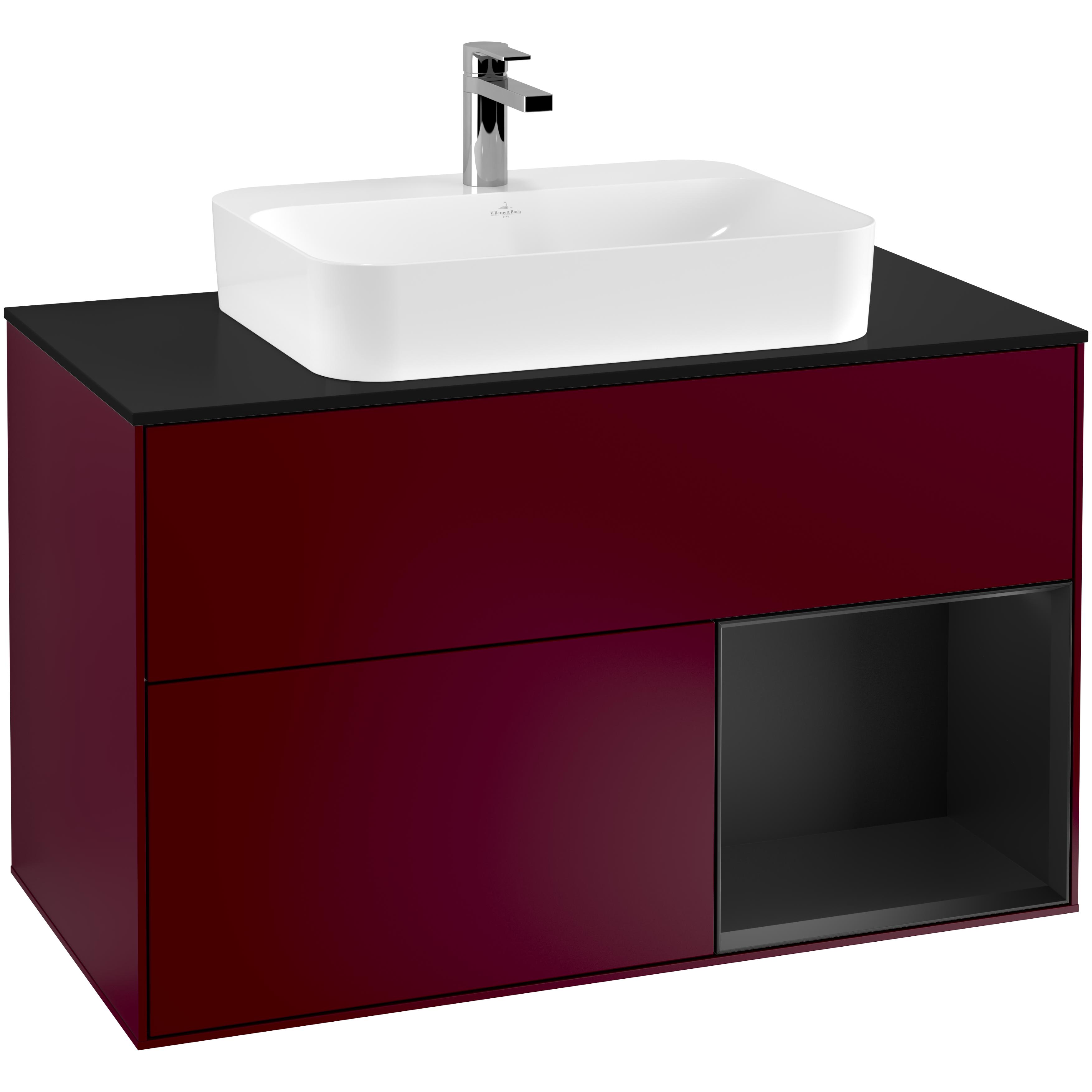 Tvättställsskåp Villeroy & Boch Finion med 2 Lådor Hylla och Bänkskiva för Ytmonterat Tvättställ | badrum - badrumsmobler - tvattstallsskap-och-kommod | KakelKungen