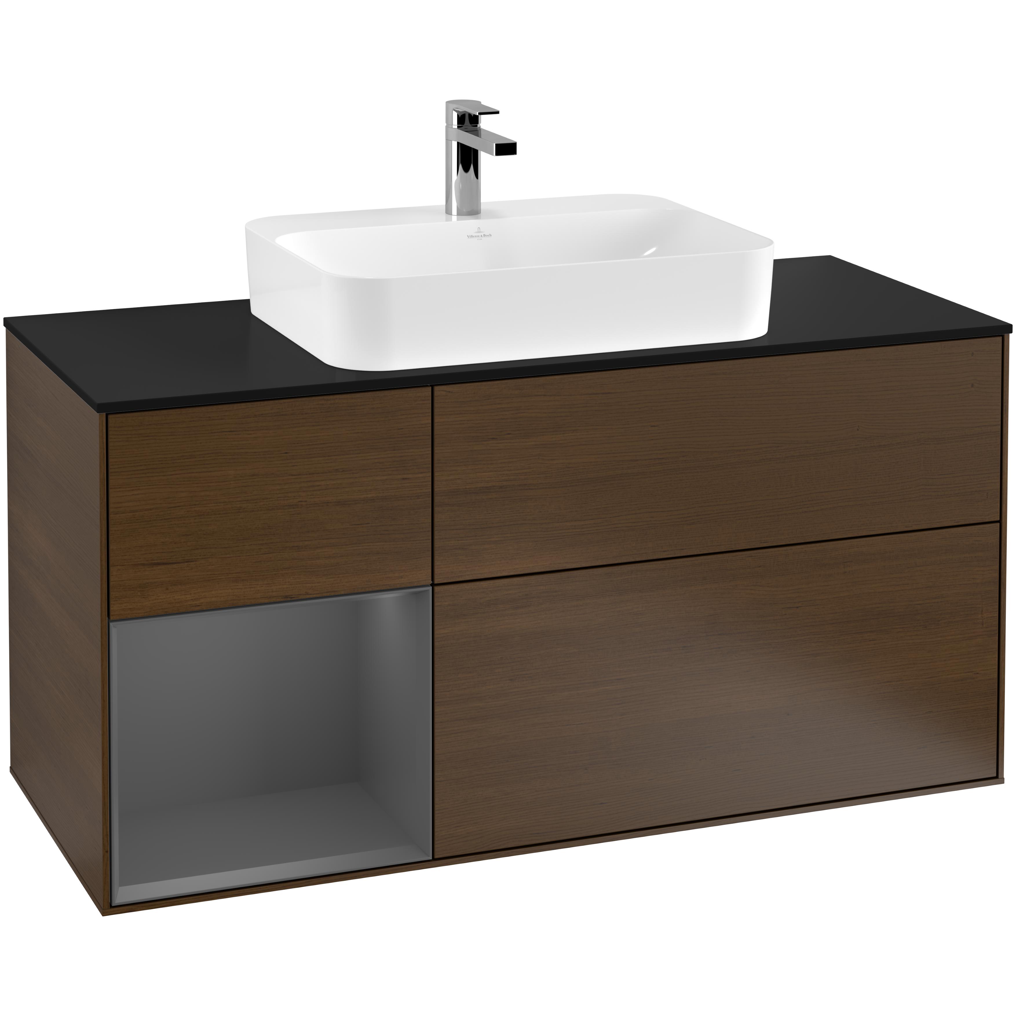 Tvättställsskåp Villeroy & Boch Finion med 3 Lådor Hylla och Bänkskiva för Ytmonterat Tvättställ | badrum - badrumsmobler - tvattstallsskap-och-kommod | KakelKungen