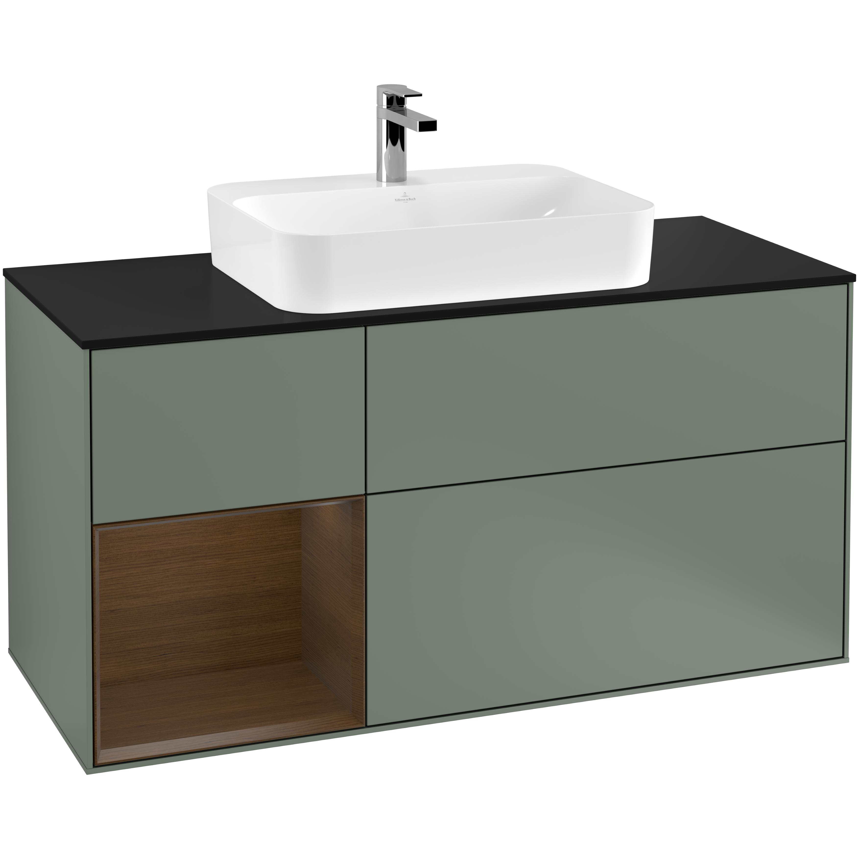 Tvättställsskåp Villeroy & Boch Finion med 3 Lådor Hylla och Bänkskiva för Ytmonterat Tvättställ | badrum - badrumsmobler - tvattstallsskap-och-kommod | KakelKungen