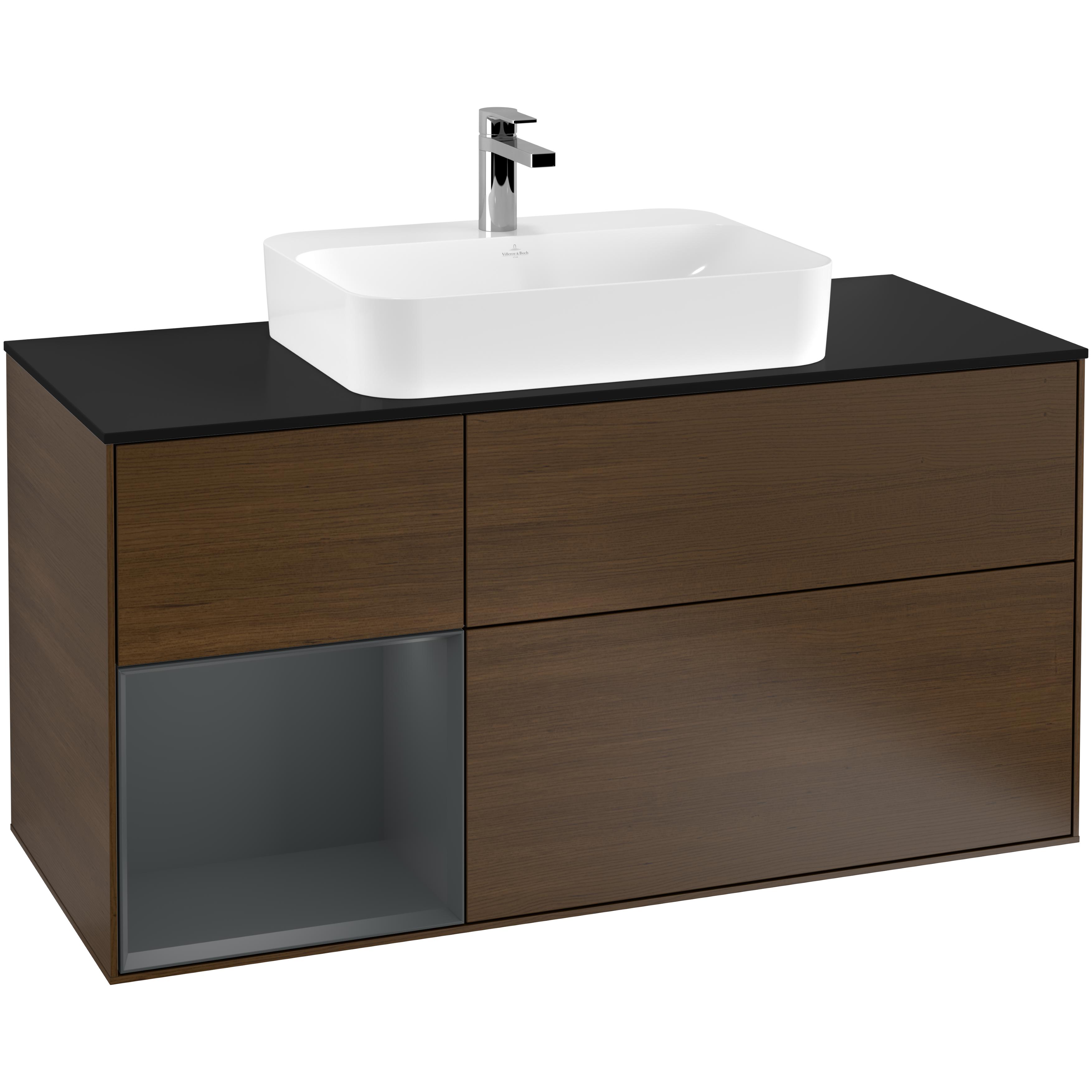 Tvättställsskåp Villeroy & Boch Finion med 3 Lådor Hylla och Bänkskiva för Ytmonterat Tvättställ | badrum - badrumsmobler - tvattstallsskap-och-kommod | KakelKungen