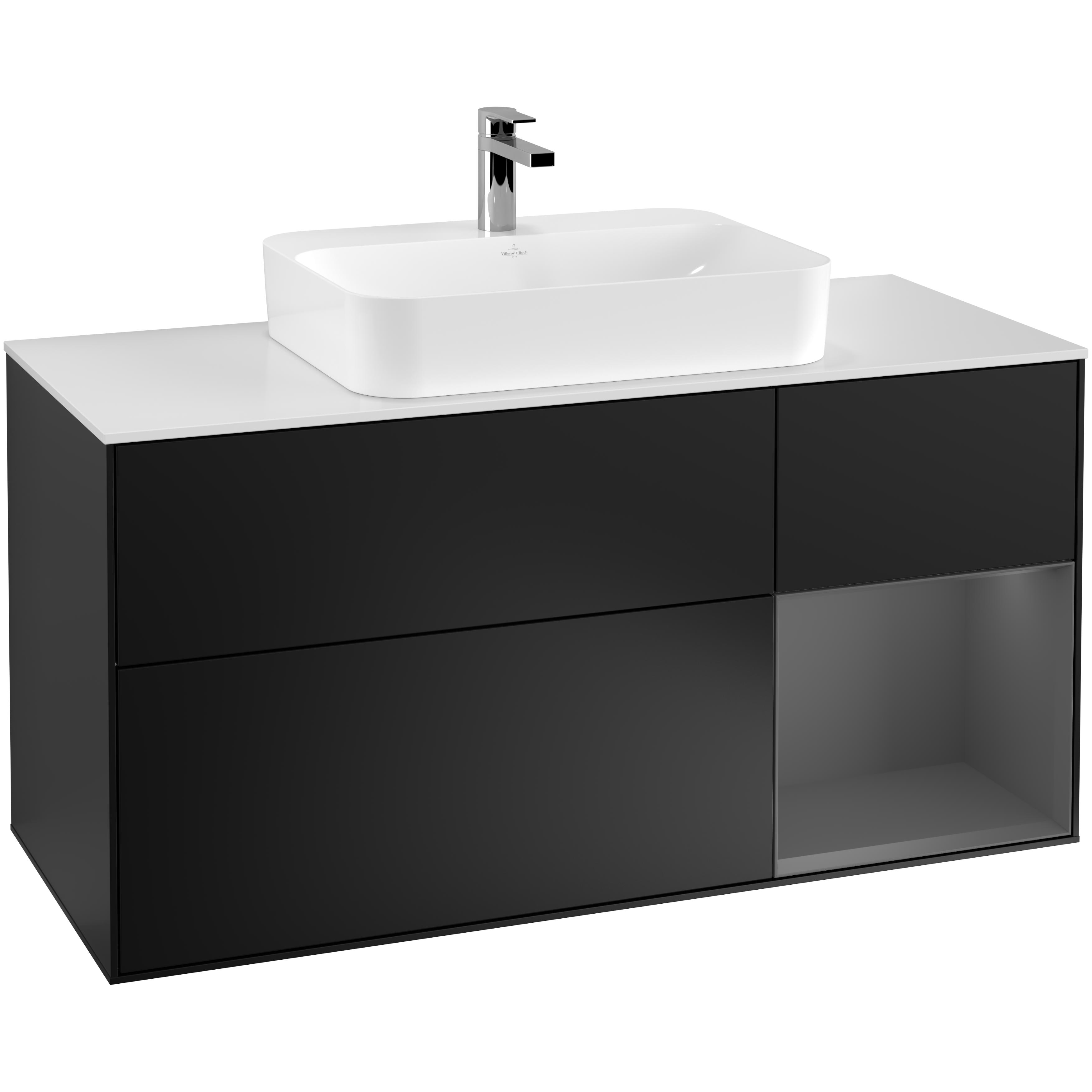 Tvättställsskåp Villeroy & Boch Finion med 3 Lådor Hylla och Bänkskiva för Ytmonterat Tvättställ | badrum - badrumsmobler - tvattstallsskap-och-kommod | KakelKungen