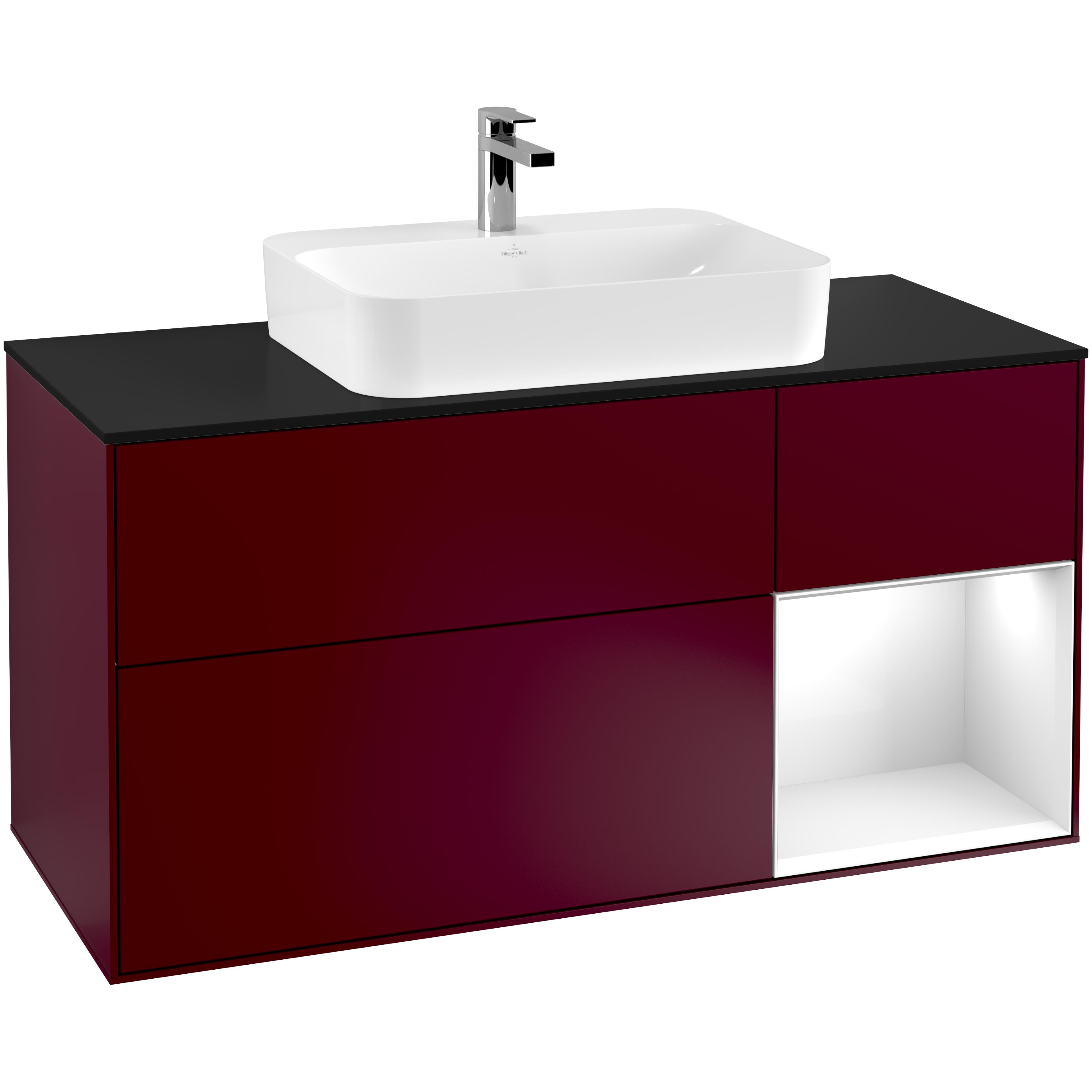 Tvättställsskåp Villeroy & Boch Finion med 3 Lådor Hylla och Bänkskiva för Ytmonterat Tvättställ | badrum - badrumsmobler - tvattstallsskap-och-kommod | KakelKungen