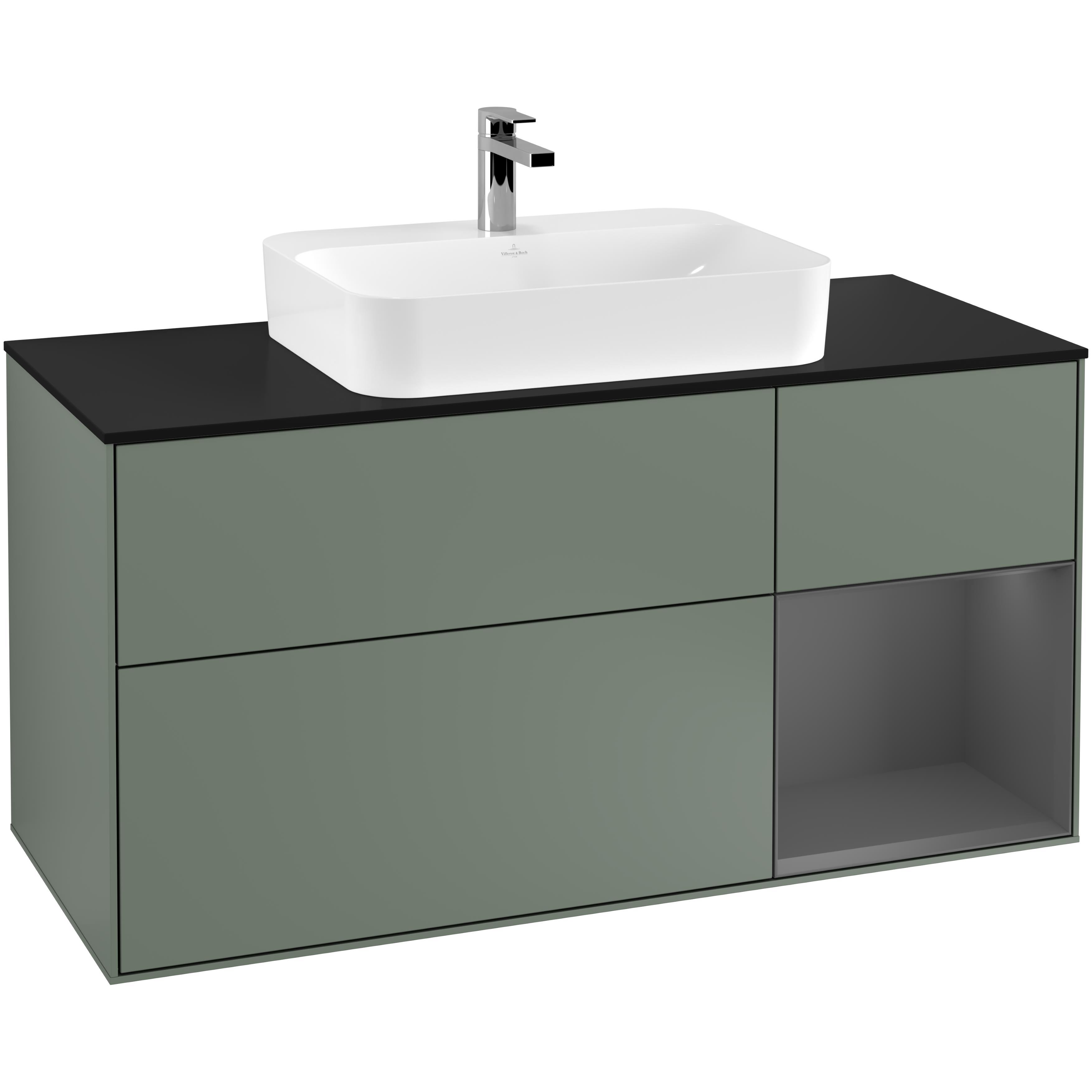 Tvättställsskåp Villeroy & Boch Finion med 3 Lådor Hylla och Bänkskiva för Ytmonterat Tvättställ | badrum - badrumsmobler - tvattstallsskap-och-kommod | KakelKungen