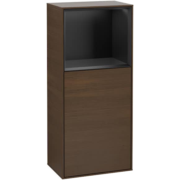 väggskåp villeroy & boch finion med 1 dörr och öppen hylla uppe 418 mm