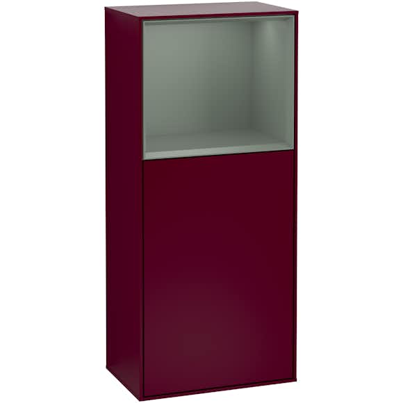 väggskåp villeroy & boch finion med 1 dörr och öppen hylla uppe 418 mm