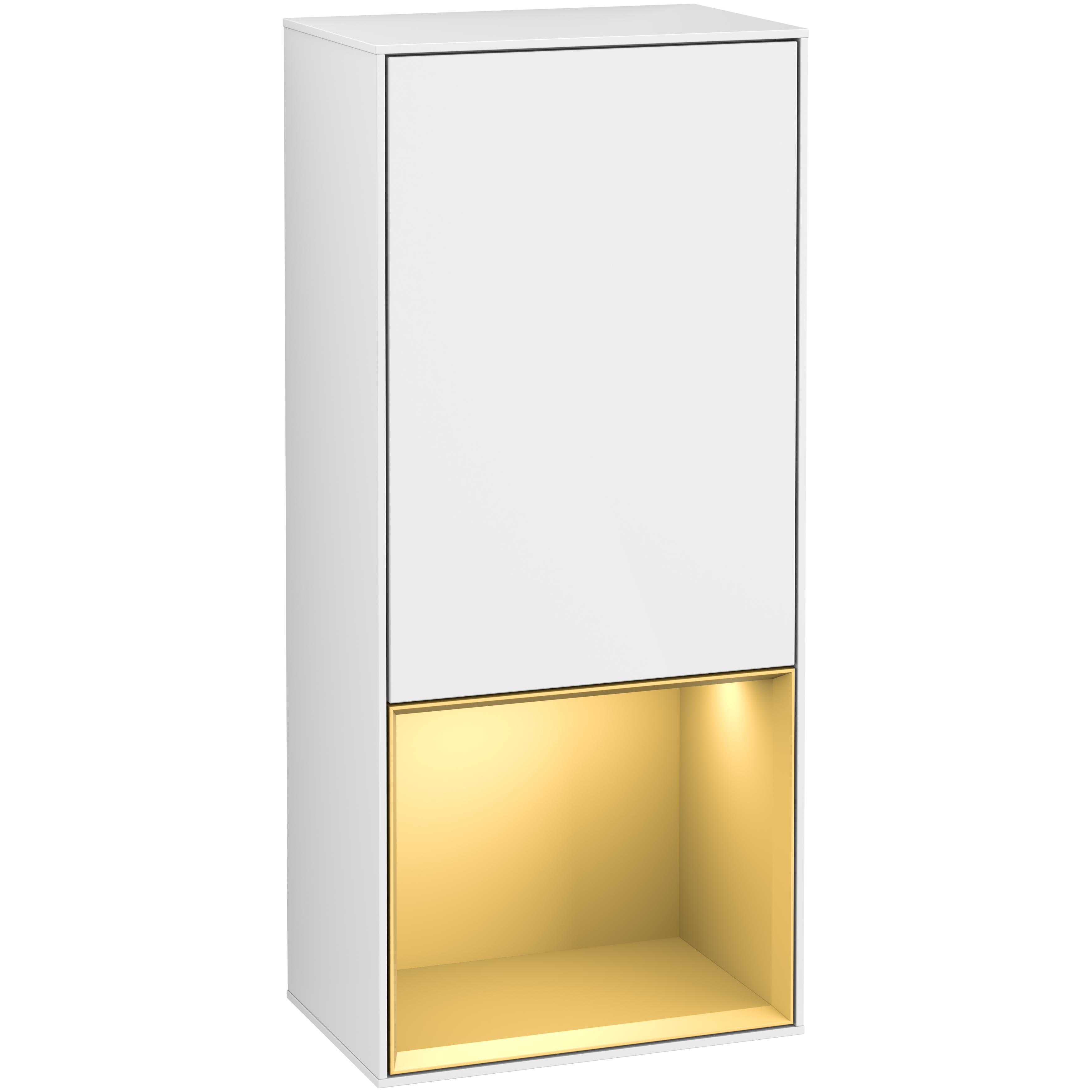 Väggskåp Villeroy & Boch Finion med 1 Dörr och Öppen Hylla Nere 418 mm