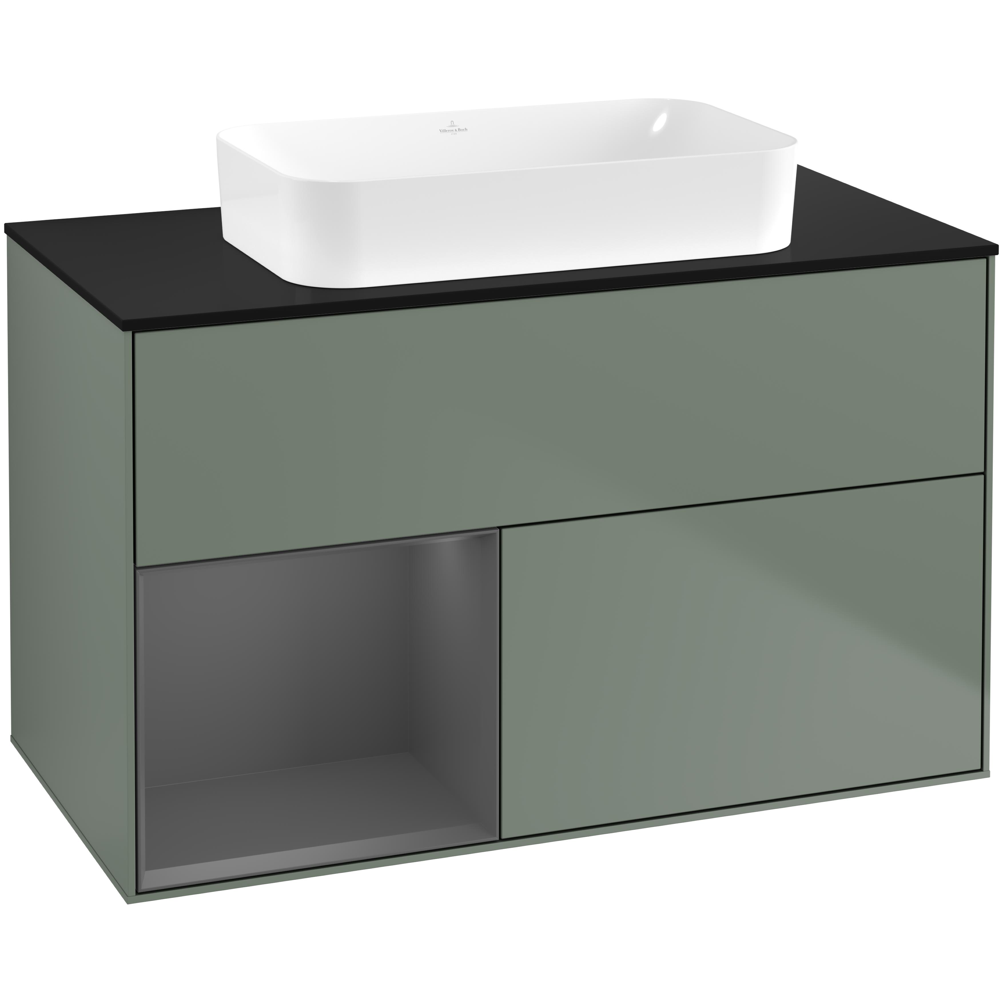 Tvättställsskåp Villeroy & Boch Finion med 2 Lådor Hylla och Bänkskiva för Fristående Tvättställ | badrum - badrumsmobler - tvattstallsskap-och-kommod | KakelKungen