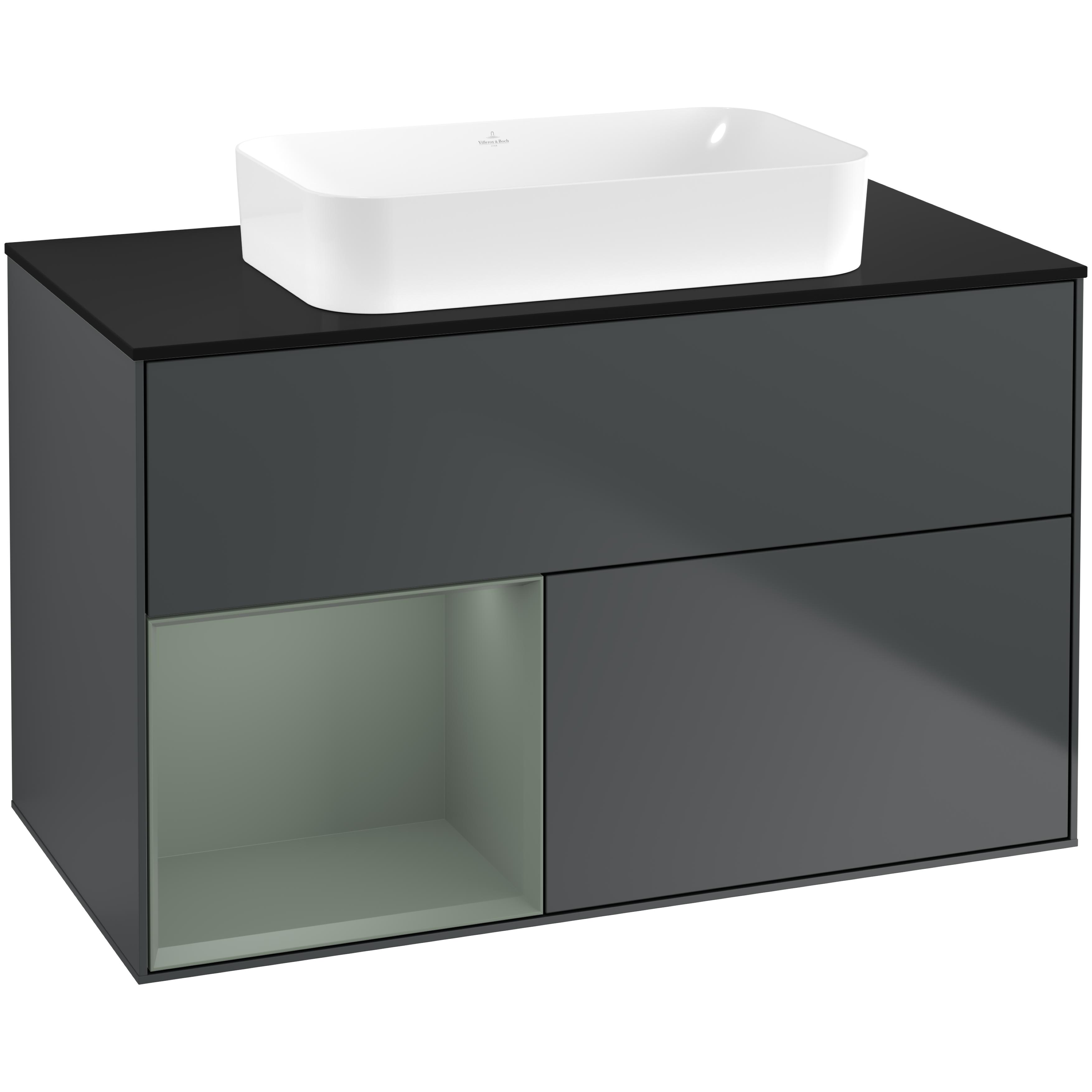 Tvättställsskåp Villeroy & Boch Finion med 2 Lådor Hylla och Bänkskiva för Fristående Tvättställ | badrum - badrumsmobler - tvattstallsskap-och-kommod | KakelKungen