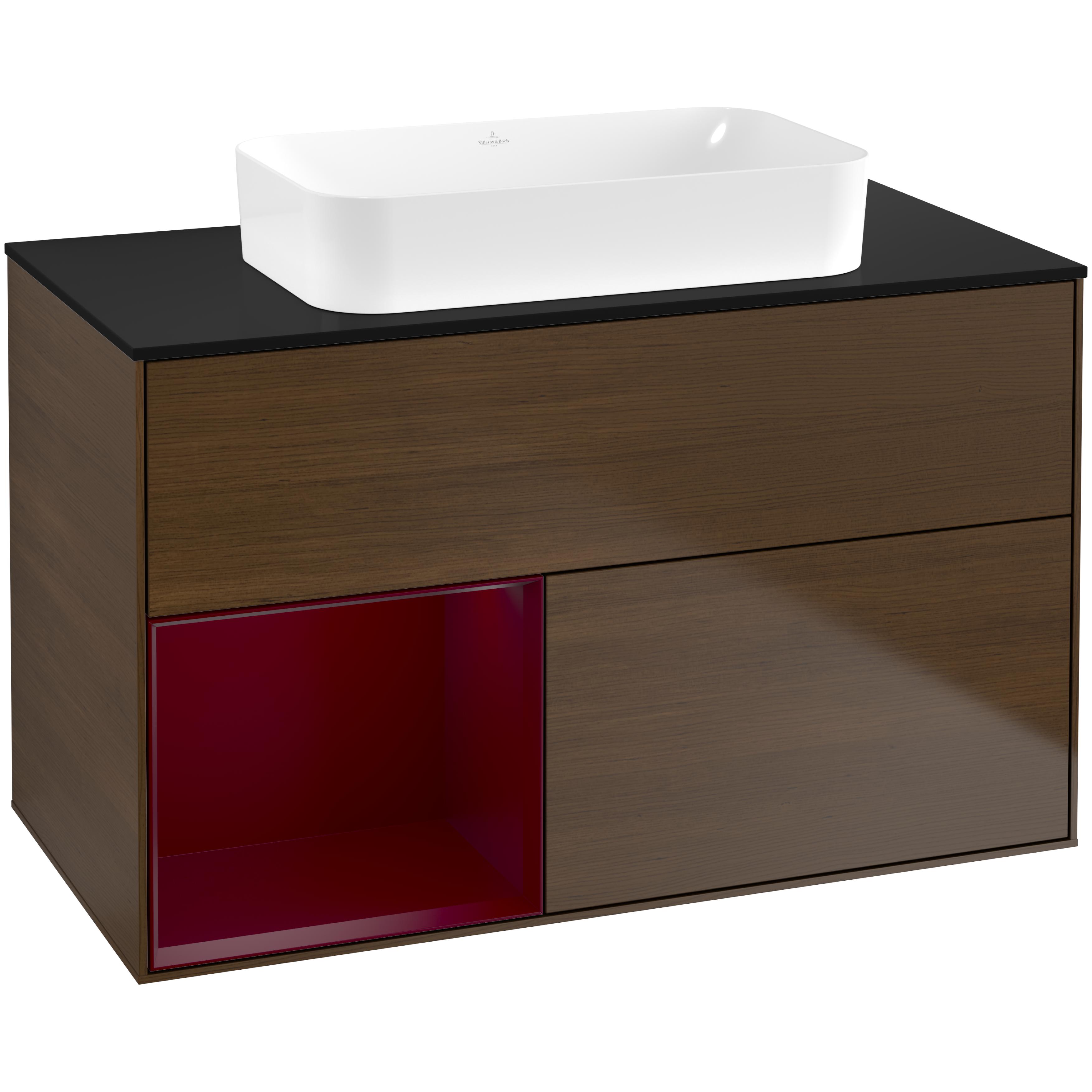 Tvättställsskåp Villeroy & Boch Finion med 2 Lådor Hylla och Bänkskiva för Fristående Tvättställ | badrum - badrumsmobler - tvattstallsskap-och-kommod | KakelKungen