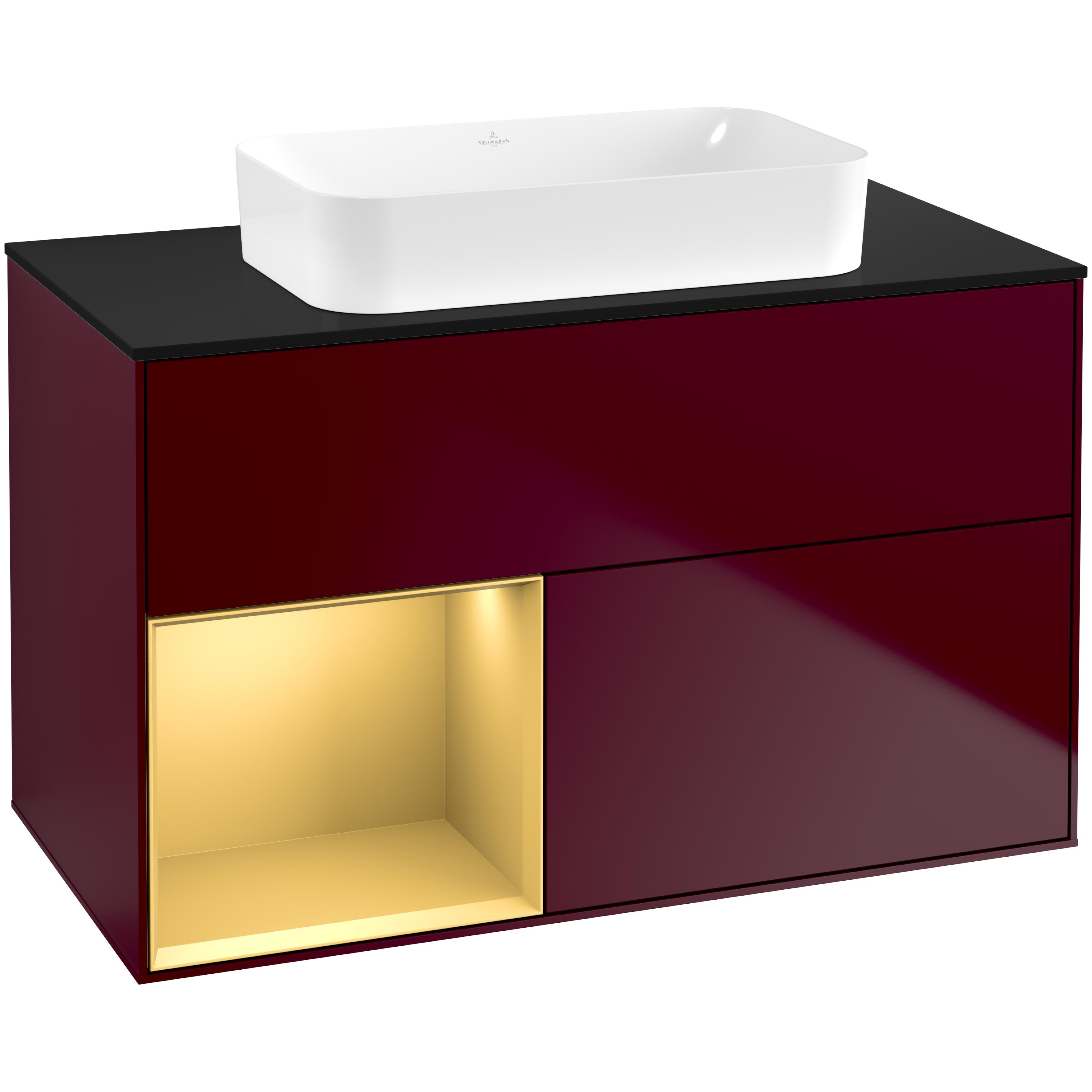 Tvättställsskåp Villeroy & Boch Finion med 2 Lådor Hylla och Bänkskiva för Fristående Tvättställ | badrum - badrumsmobler - tvattstallsskap-och-kommod | KakelKungen