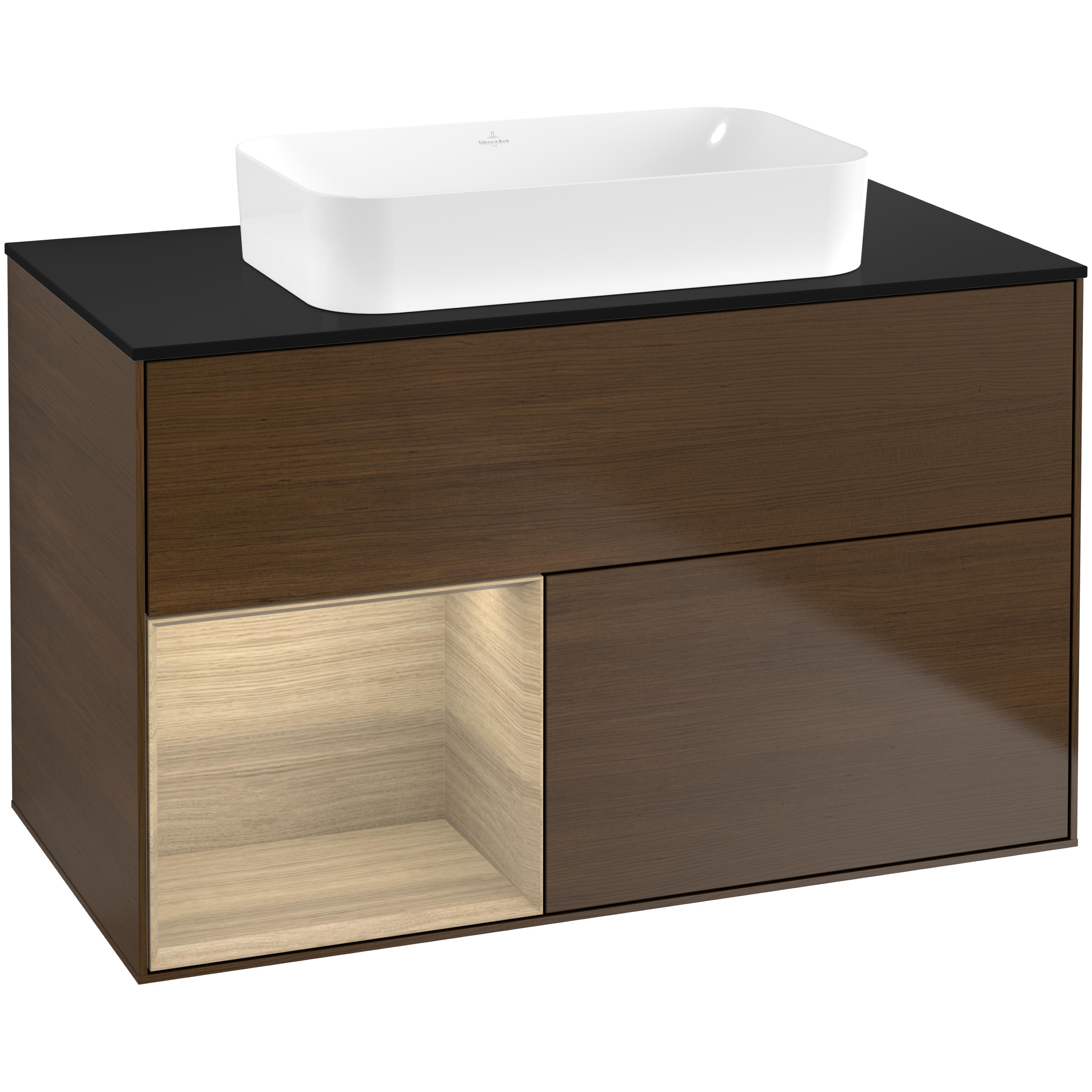 Tvättställsskåp Villeroy & Boch Finion med 2 Lådor Hylla och Bänkskiva för Fristående Tvättställ | badrum - badrumsmobler - tvattstallsskap-och-kommod | KakelKungen