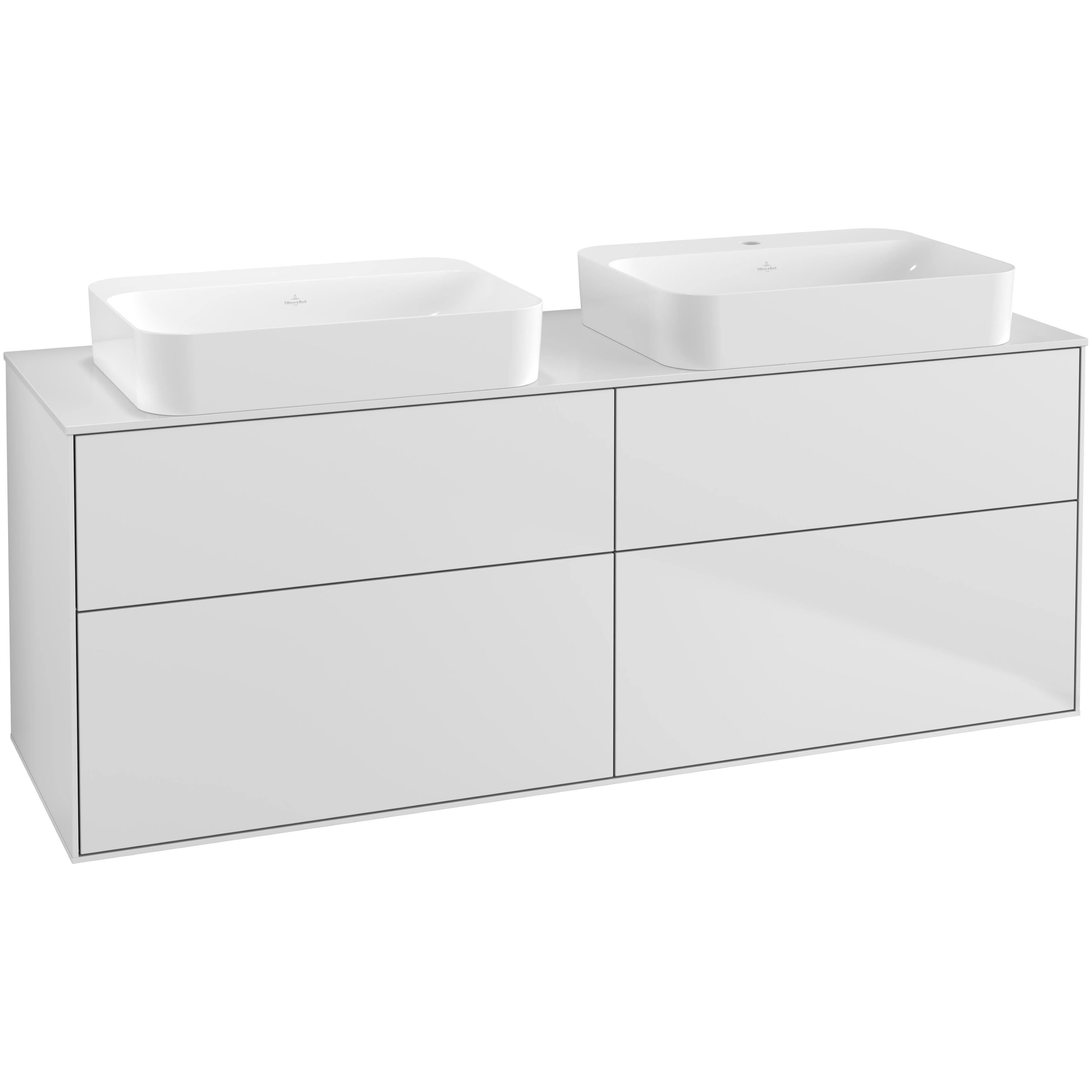 Tvättställsskåp Villeroy & Boch Finion med 4 Lådor och Bänkskiva för Två Fristående Tvättställ | badrum - badrumsmobler - tvattstallsskap-och-kommod | KakelKungen