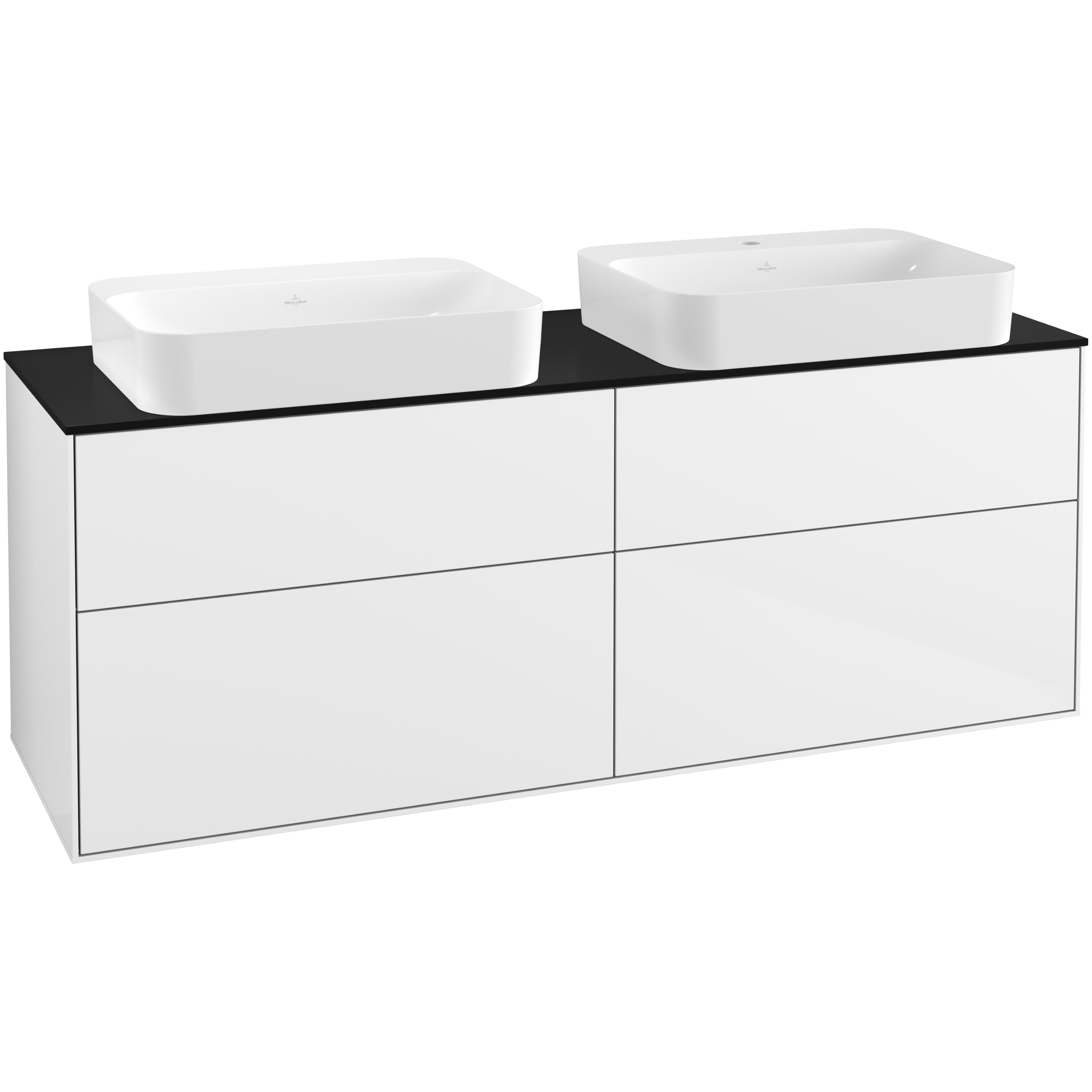 Tvättställsskåp Villeroy & Boch Finion med 4 Lådor och Bänkskiva för Två Fristående Tvättställ | badrum - badrumsmobler - tvattstallsskap-och-kommod | KakelKungen