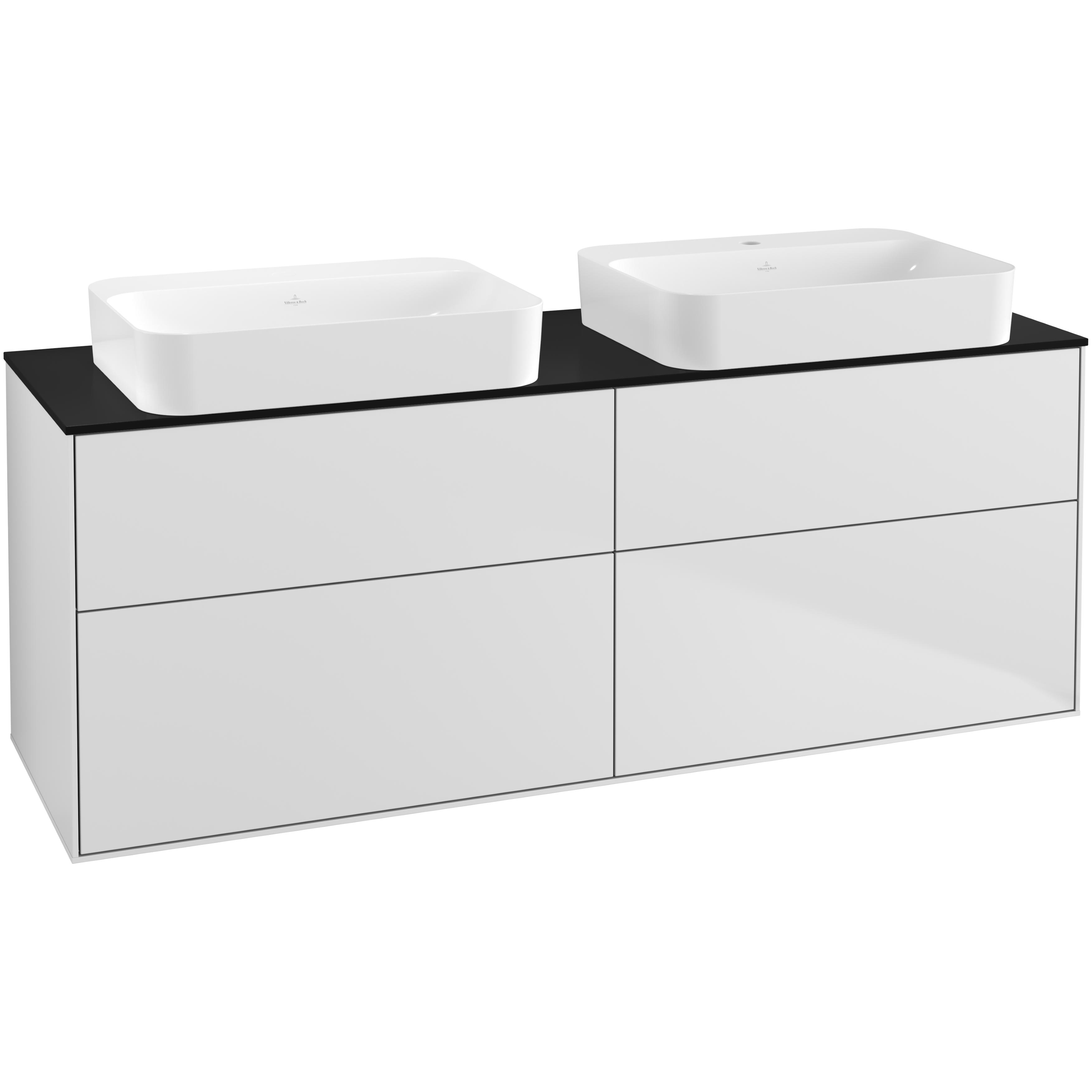 Tvättställsskåp Villeroy & Boch Finion med 4 Lådor och Bänkskiva för Två Fristående Tvättställ | badrum - badrumsmobler - tvattstallsskap-och-kommod | KakelKungen