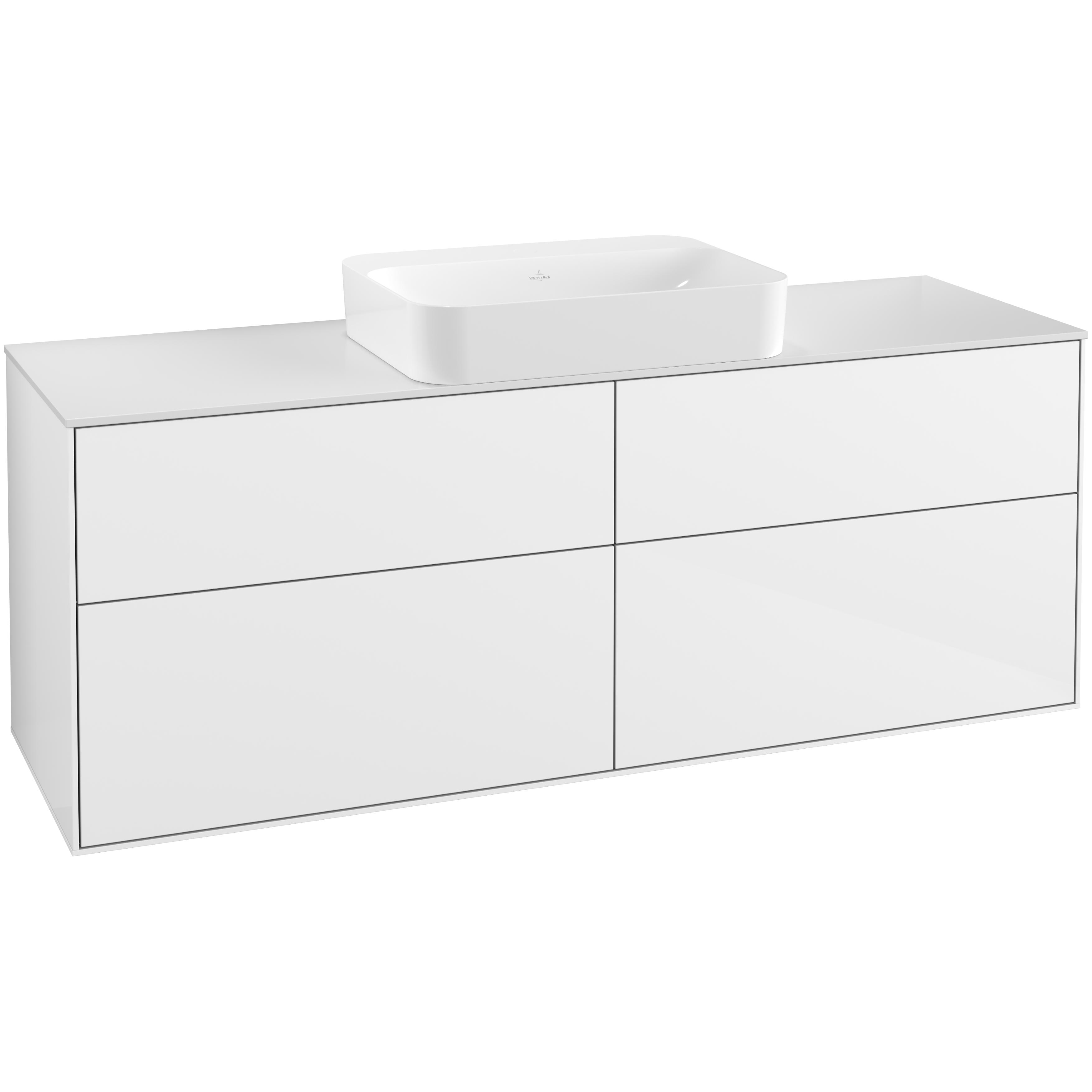Tvättställsskåp Villeroy & Boch Finion med 4 Lådor och Bänkskiva för Fristående Tvättställ | badrum - badrumsmobler - tvattstallsskap-och-kommod | KakelKungen
