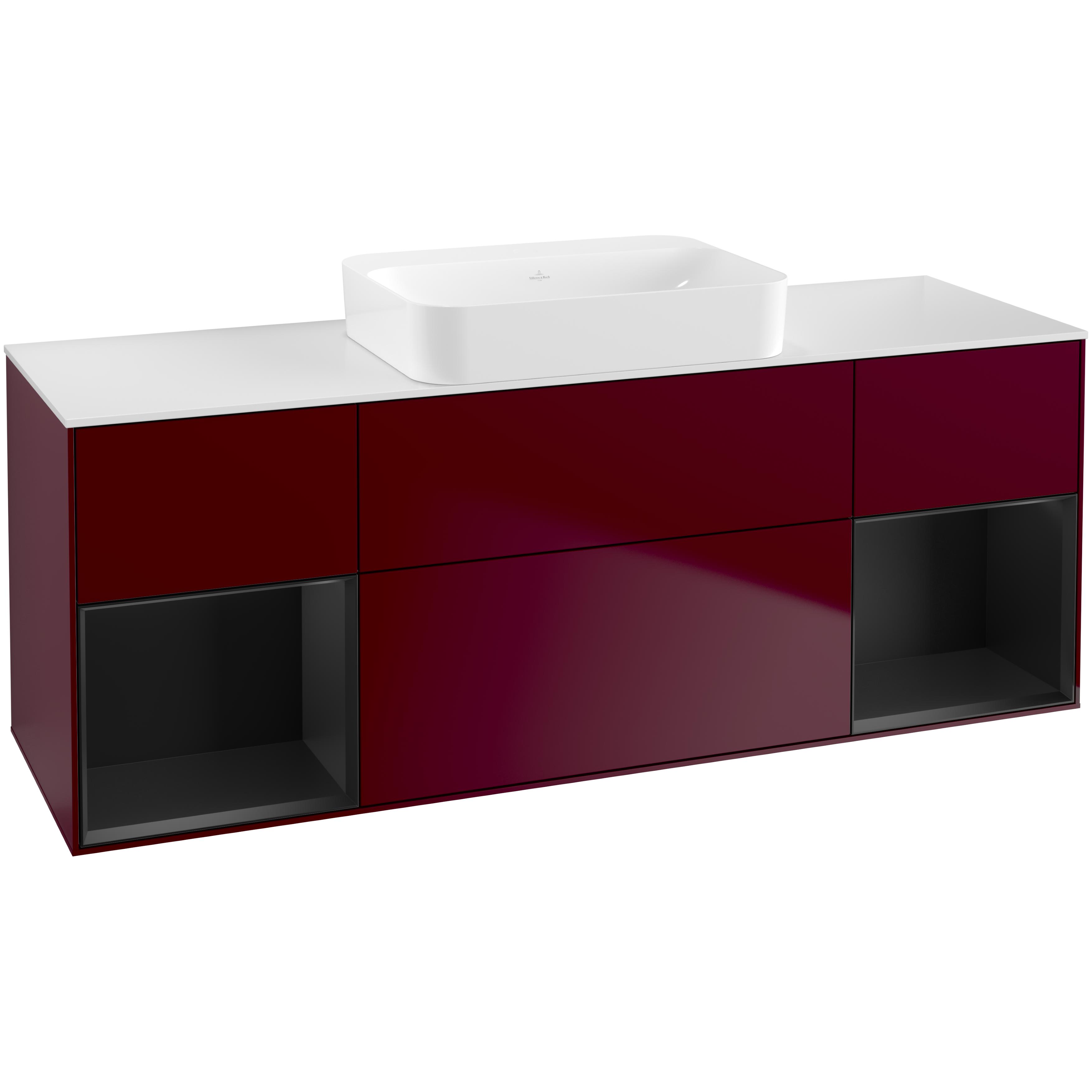 Tvättställsskåp Villeroy & Boch Finion med Två Hyllor och Bänkskiva för Fristående Tvättställ | badrum - badrumsmobler - tvattstallsskap-och-kommod | KakelKungen