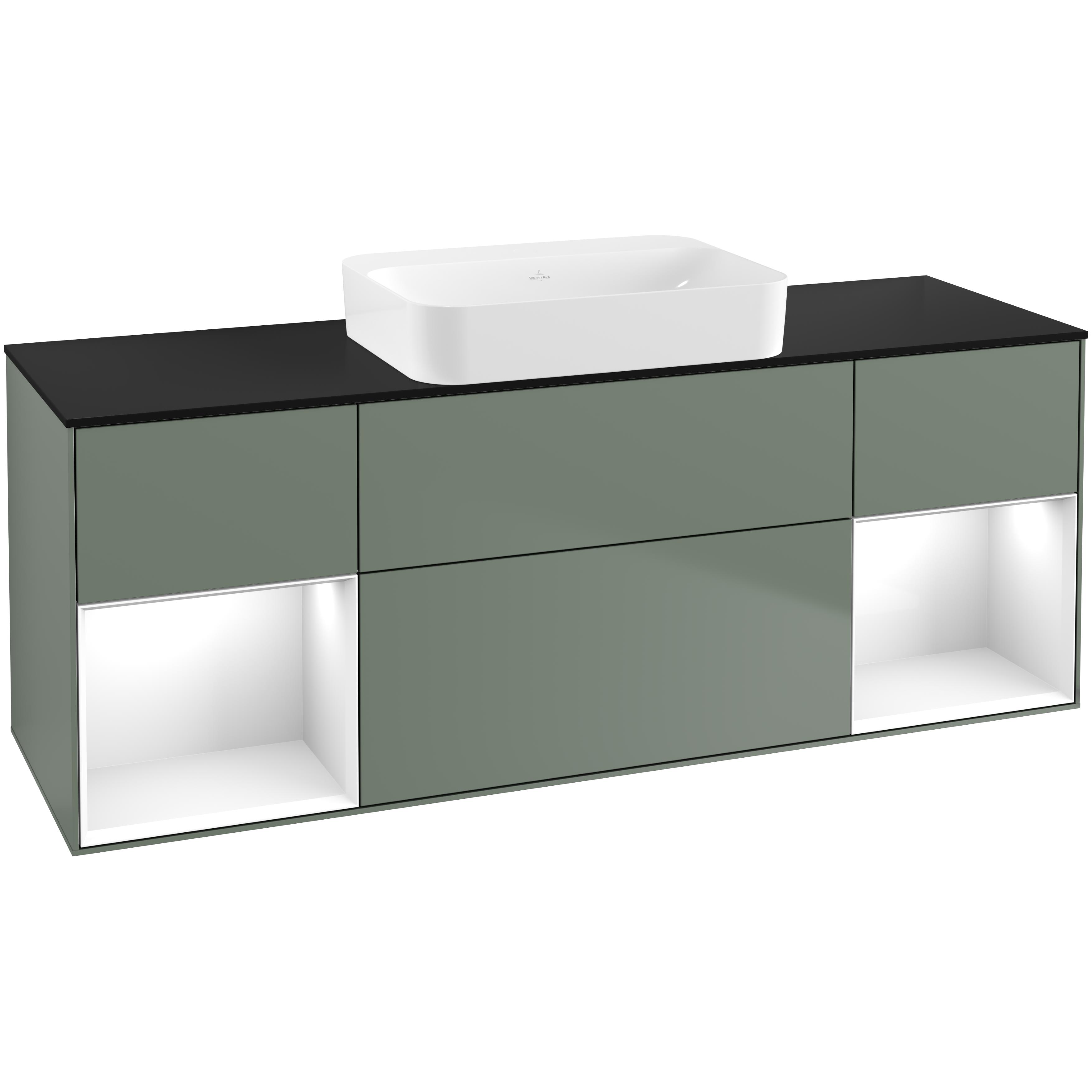 Tvättställsskåp Villeroy & Boch Finion med Två Hyllor och Bänkskiva för Fristående Tvättställ | badrum - badrumsmobler - tvattstallsskap-och-kommod | KakelKungen