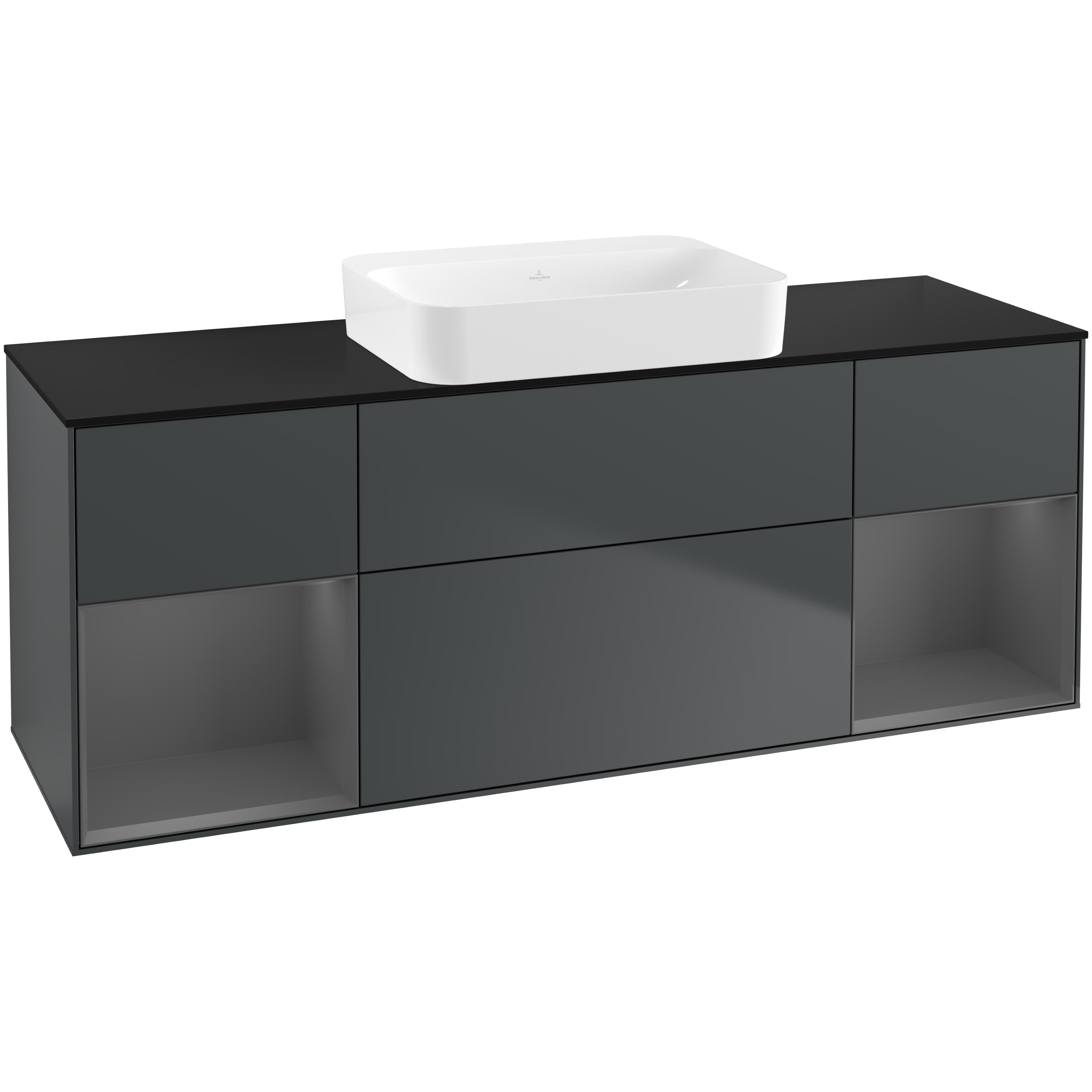 Tvättställsskåp Villeroy & Boch Finion med Två Hyllor och Bänkskiva för Fristående Tvättställ | badrum - badrumsmobler - tvattstallsskap-och-kommod | KakelKungen