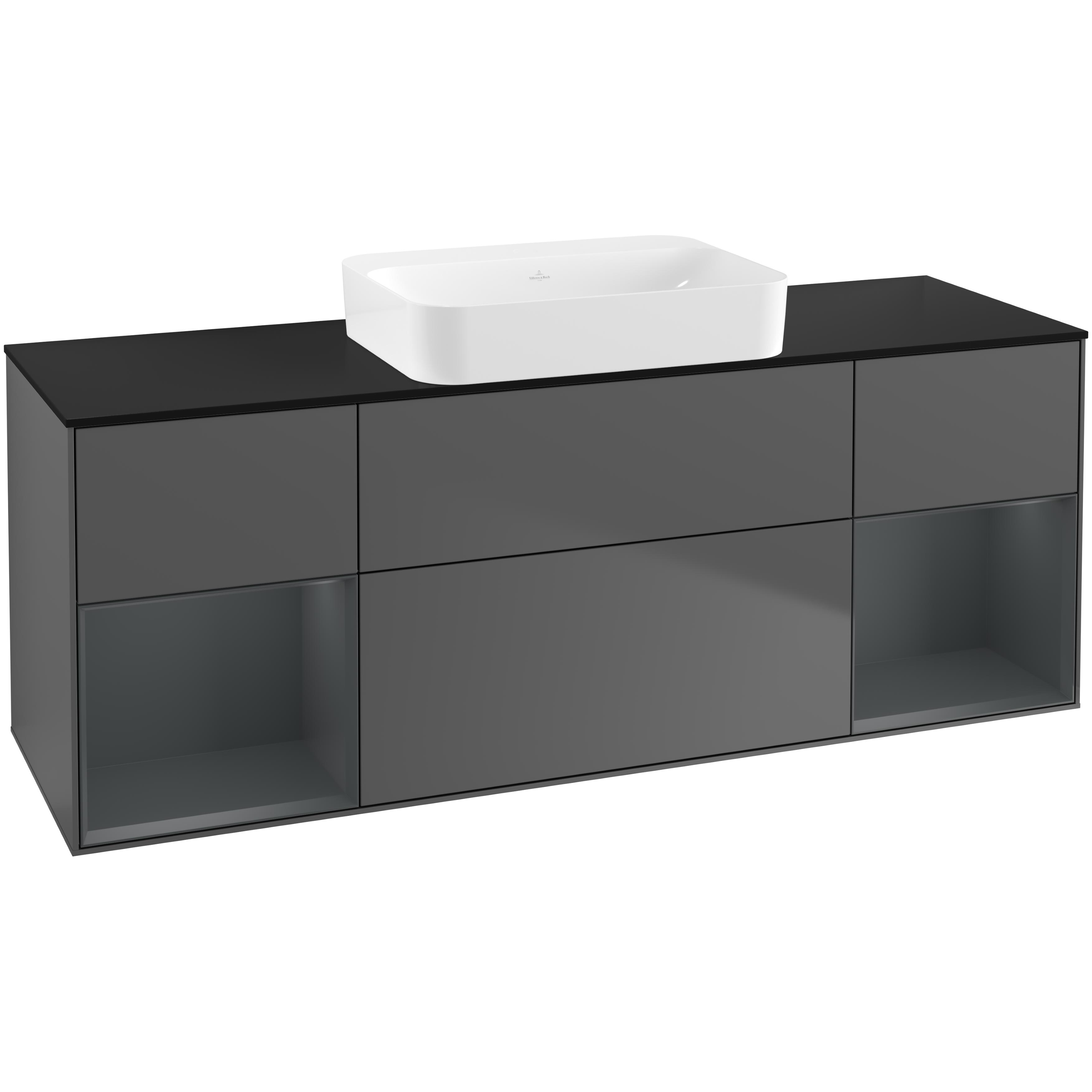 Tvättställsskåp Villeroy & Boch Finion med Två Hyllor och Bänkskiva för Fristående Tvättställ | badrum - badrumsmobler - tvattstallsskap-och-kommod | KakelKungen