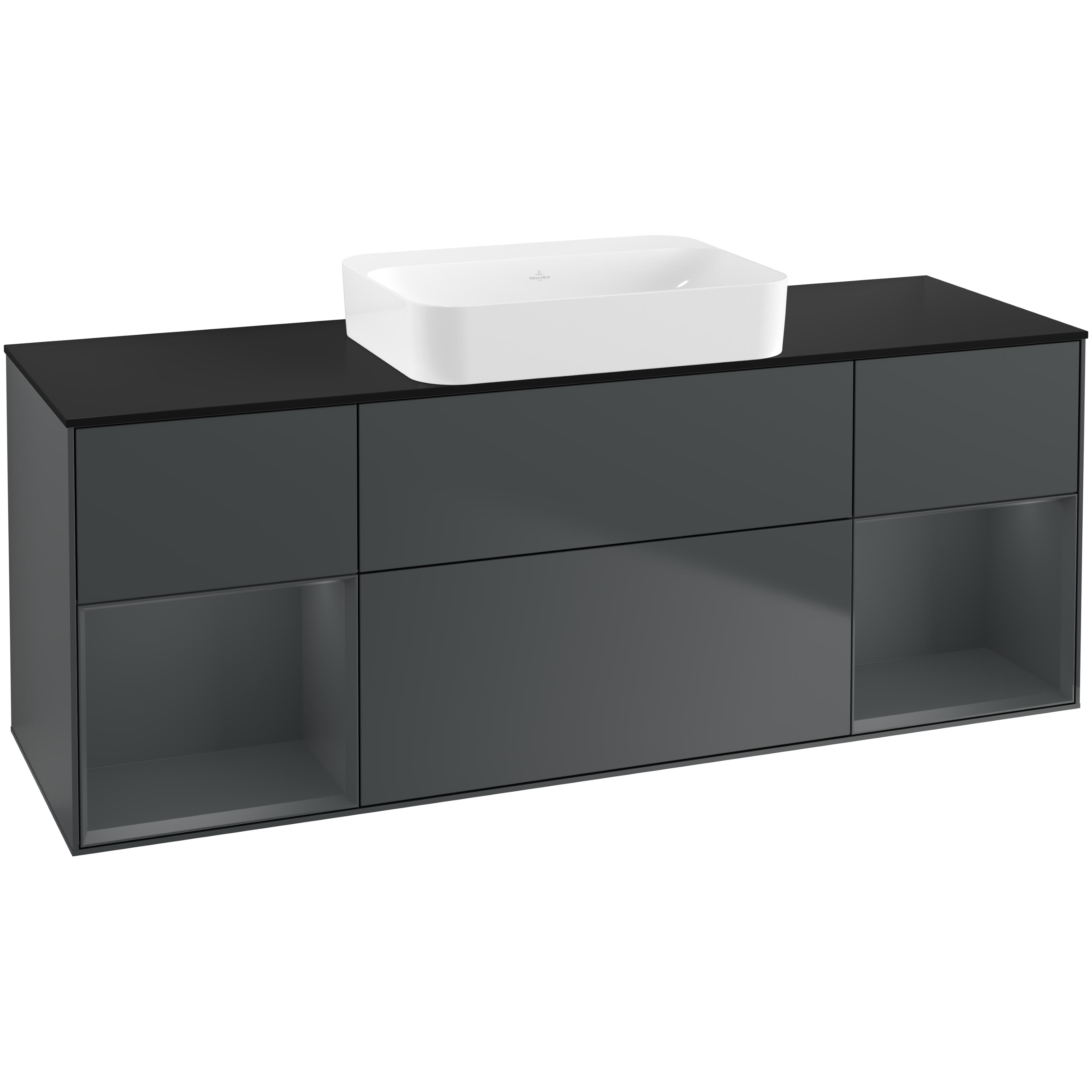 Tvättställsskåp Villeroy & Boch Finion med Två Hyllor och Bänkskiva för Fristående Tvättställ | badrum - badrumsmobler - tvattstallsskap-och-kommod | KakelKungen