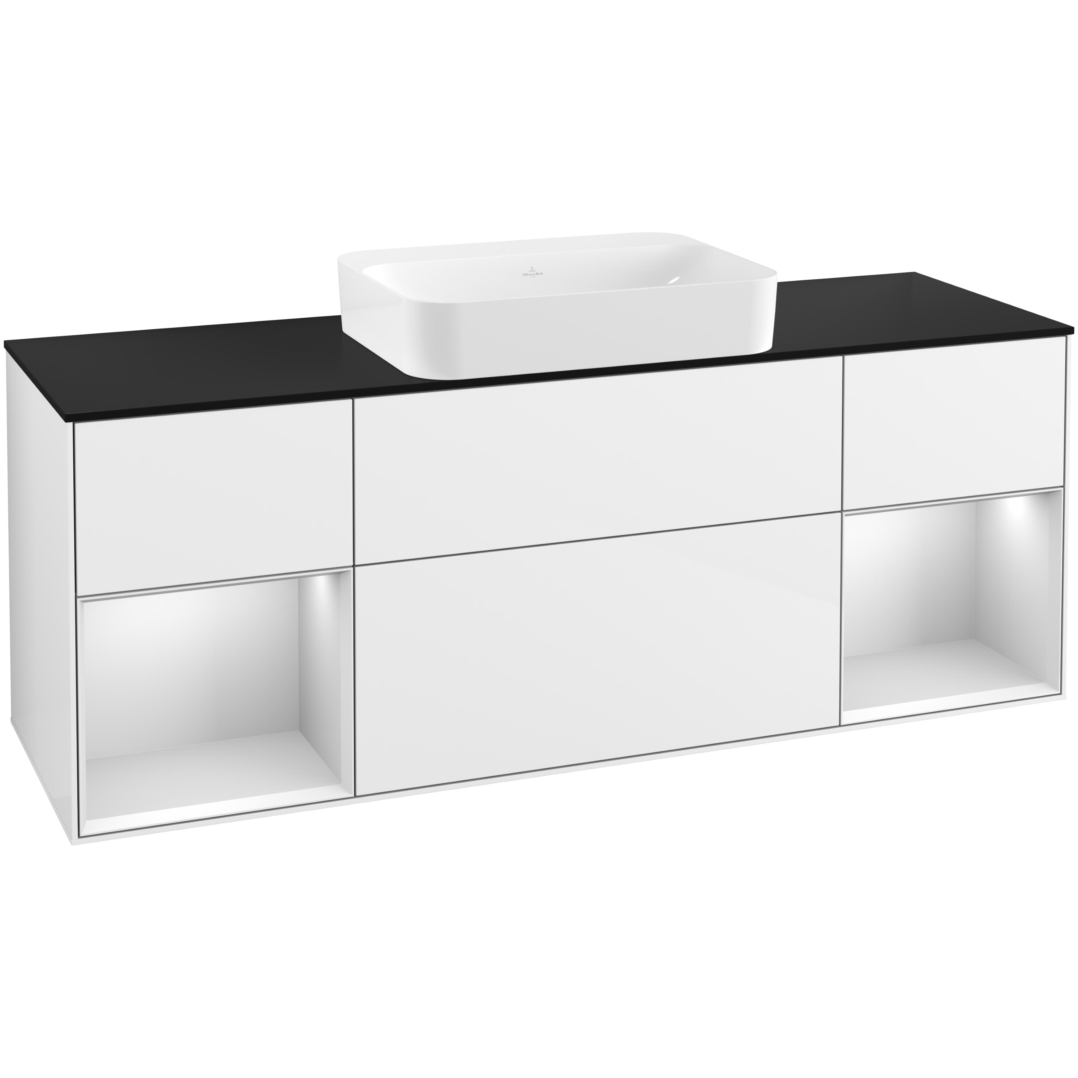 Tvättställsskåp Villeroy & Boch Finion med Två Hyllor och Bänkskiva för Fristående Tvättställ | badrum - badrumsmobler - tvattstallsskap-och-kommod | KakelKungen