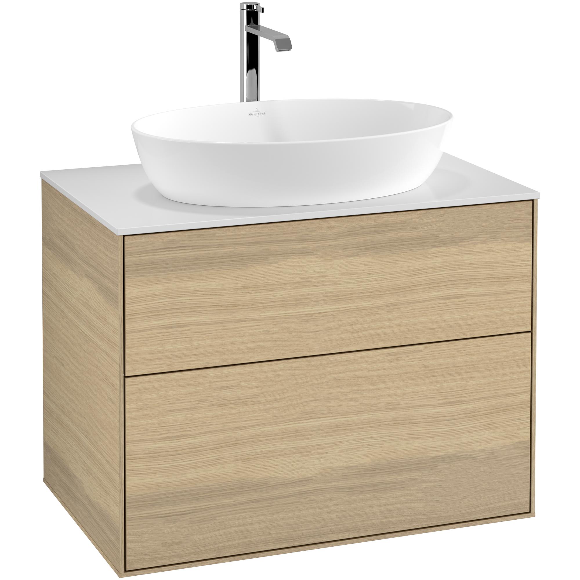 Tvättställsskåp Villeroy & Boch Finion med 2 Lådor och Bänkskiva för Fristående Tvättställ från Artis & Collaro | badrum - badrumsmobler - tvattstallsskap-och-kommod | KakelKungen