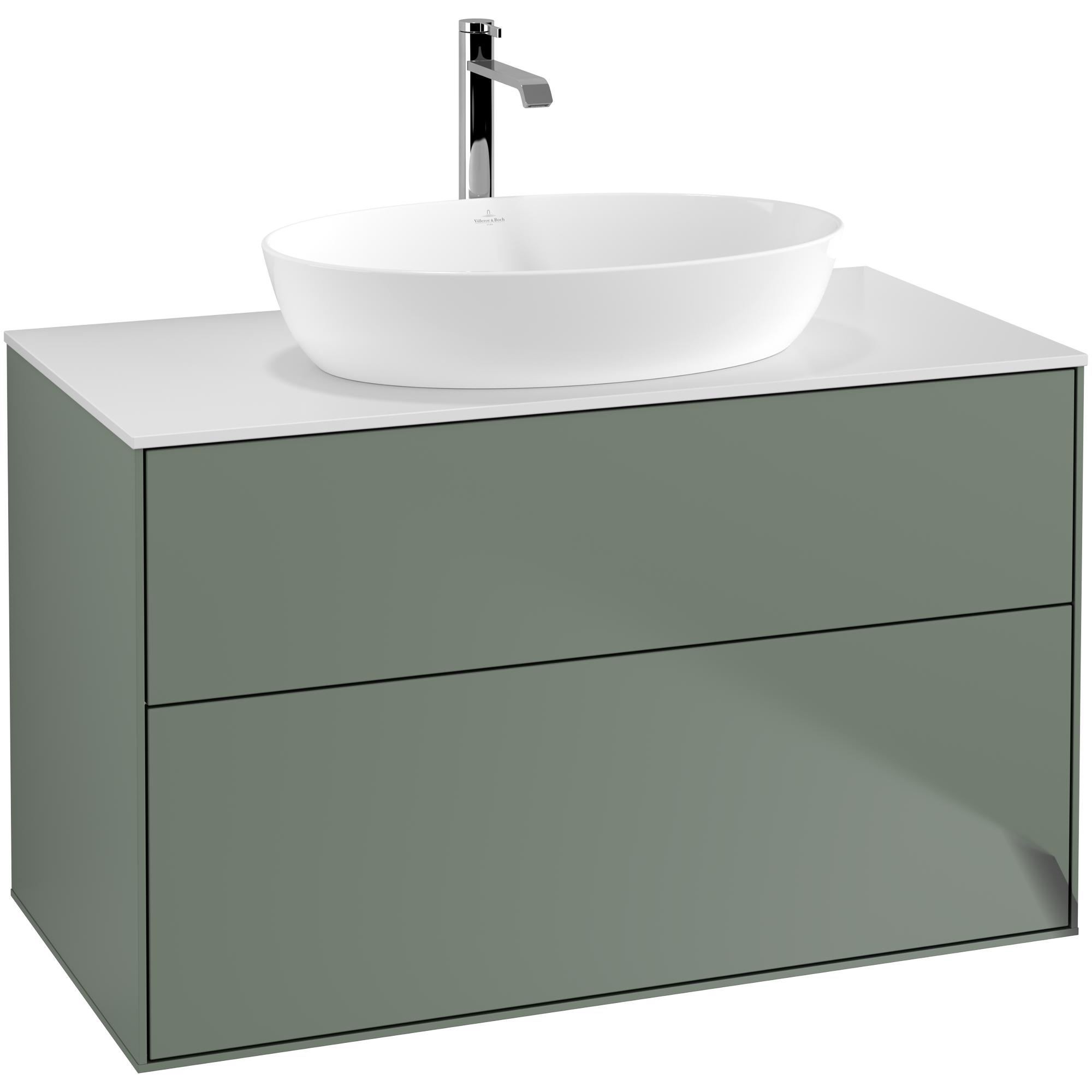 Tvättställsskåp Villeroy & Boch Finion med 2 Lådor och Bänkskiva för Fristående Tvättställ från Artis & Collaro | badrum - badrumsmobler - tvattstallsskap-och-kommod | KakelKungen