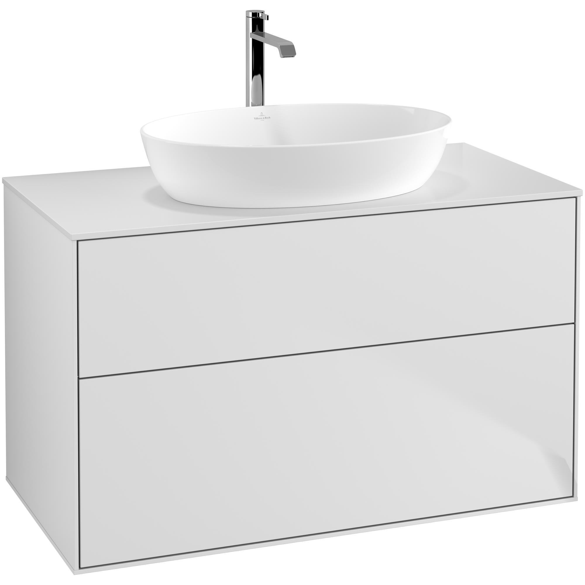 Tvättställsskåp Villeroy & Boch Finion med 2 Lådor och Bänkskiva för Fristående Tvättställ från Artis & Collaro | badrum - badrumsmobler - tvattstallsskap-och-kommod | KakelKungen