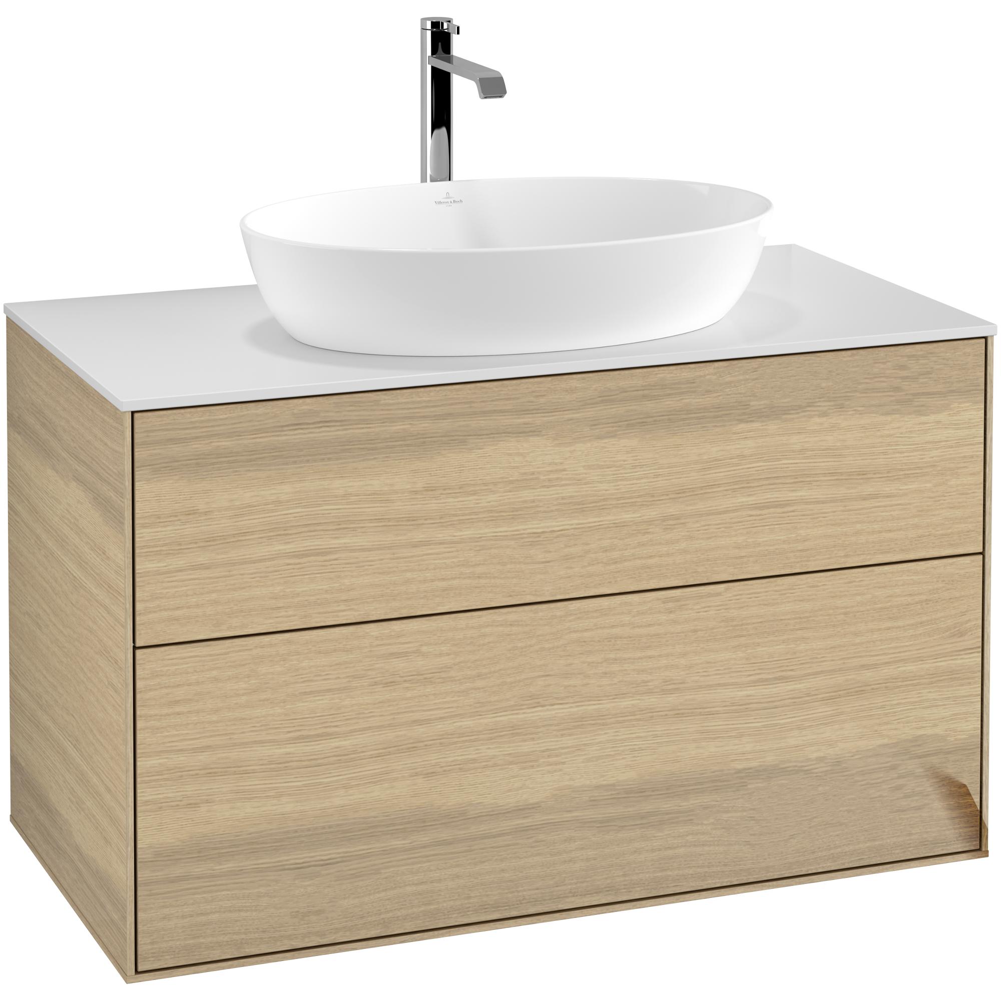 Tvättställsskåp Villeroy & Boch Finion med 2 Lådor och Bänkskiva för Fristående Tvättställ från Artis & Collaro | badrum - badrumsmobler - tvattstallsskap-och-kommod | KakelKungen