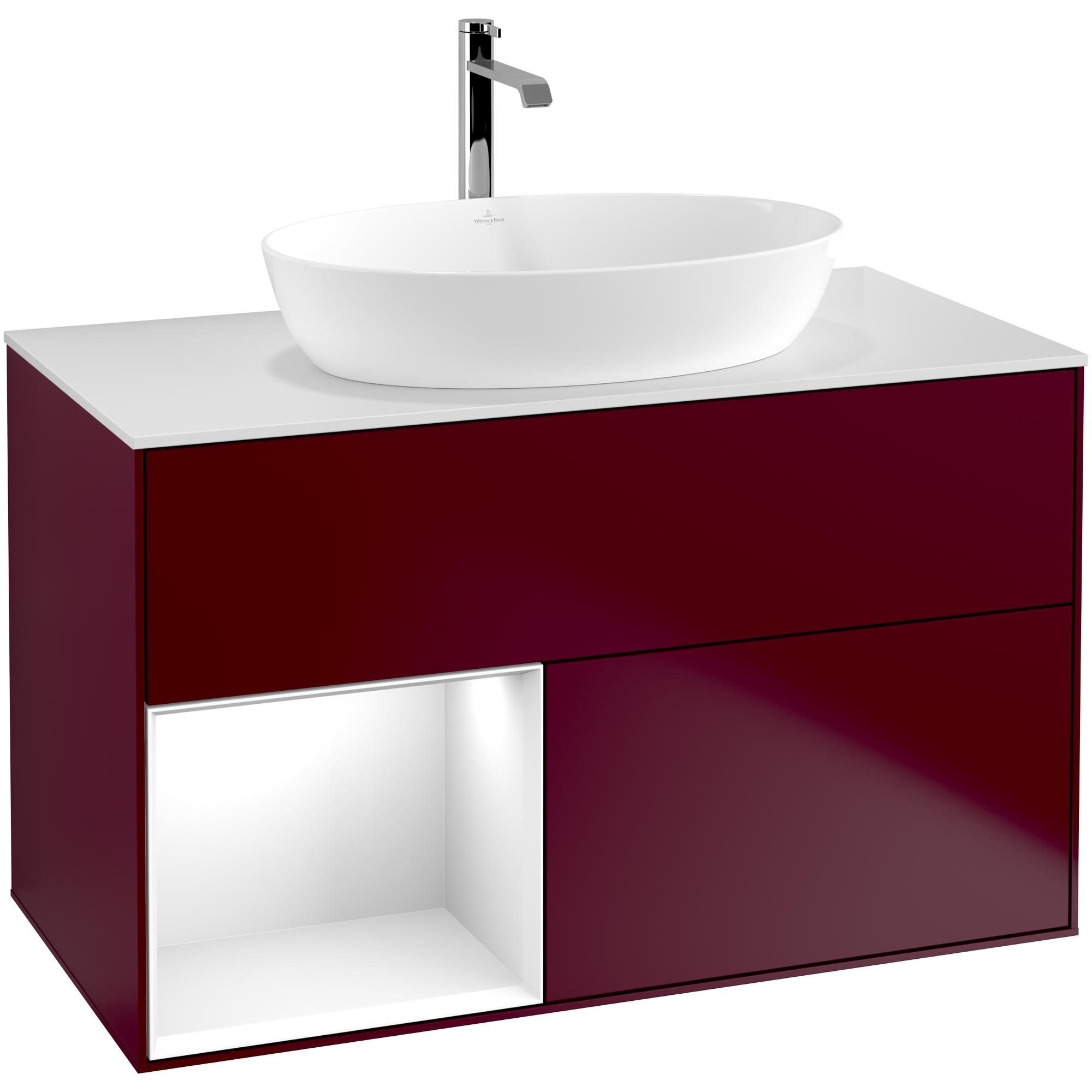 Tvättställsskåp Villeroy & Boch Finion med 2 Lådor Hylla och Bänkskiva för Fristående Tvättställ från Artis & Collaro | badrum - badrumsmobler - tvattstallsskap-och-kommod | KakelKungen